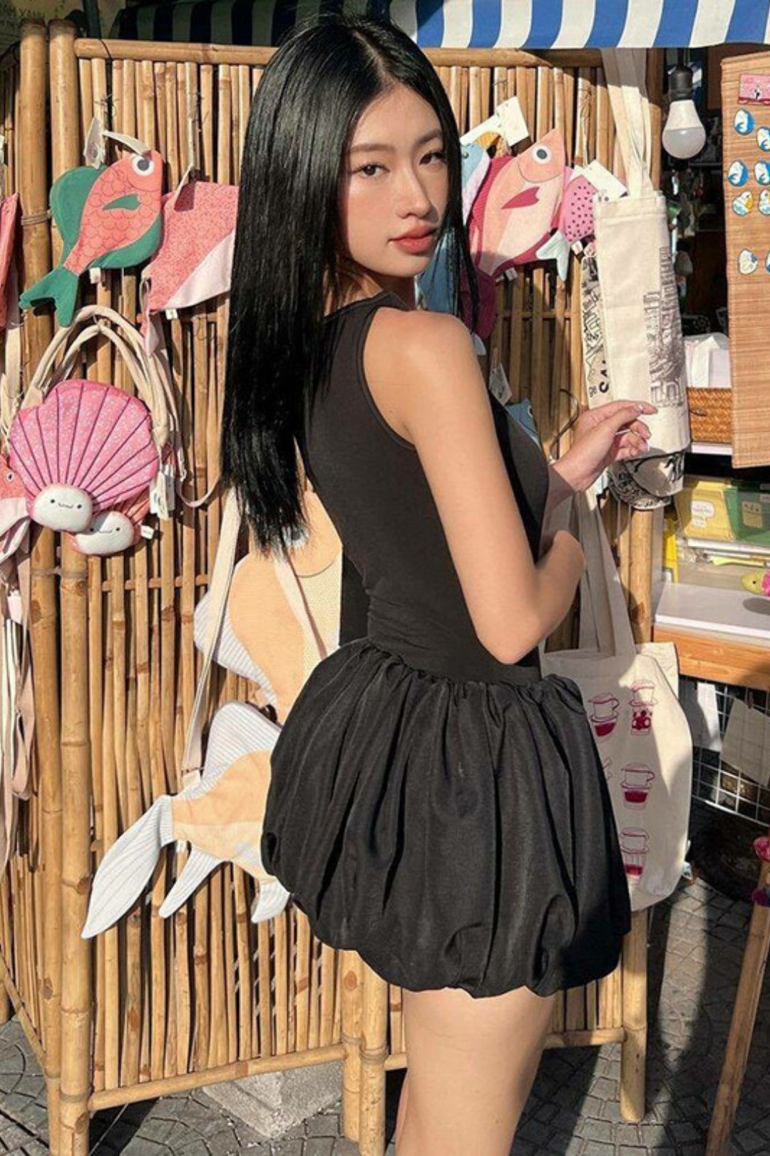 Lace-up Jumpsuit Slim Pleated Skirt Sui