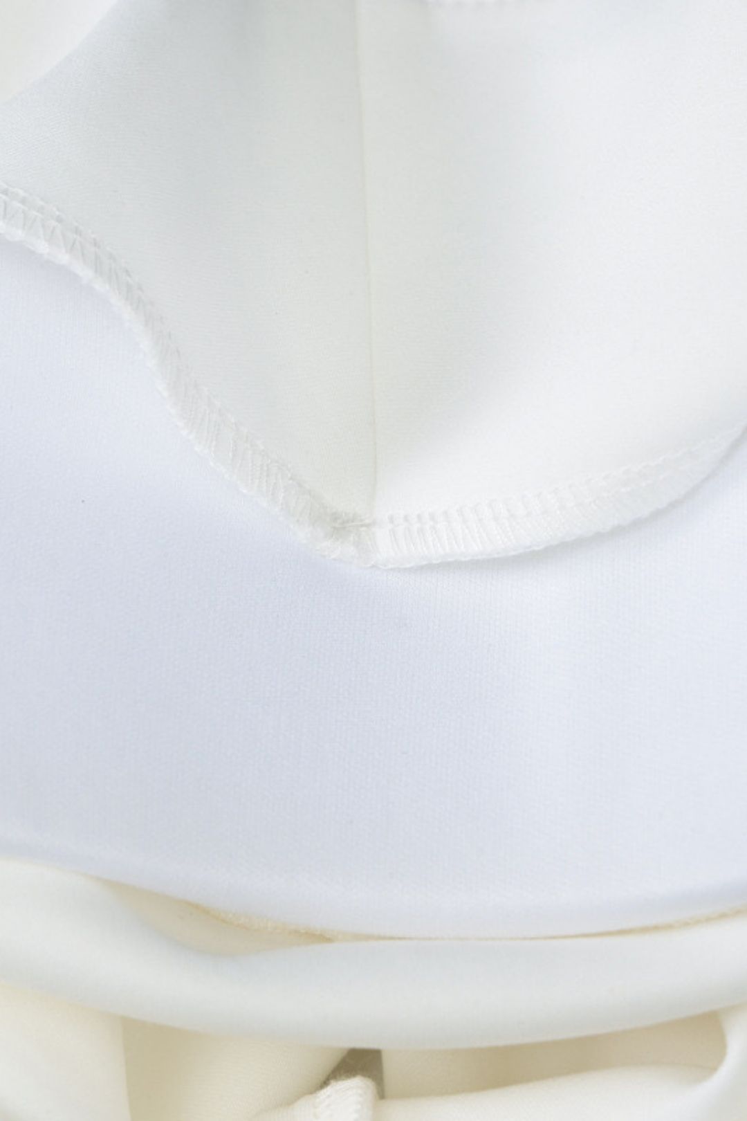 V-neck Back Zipper Solid Color Long-sleeved Dress