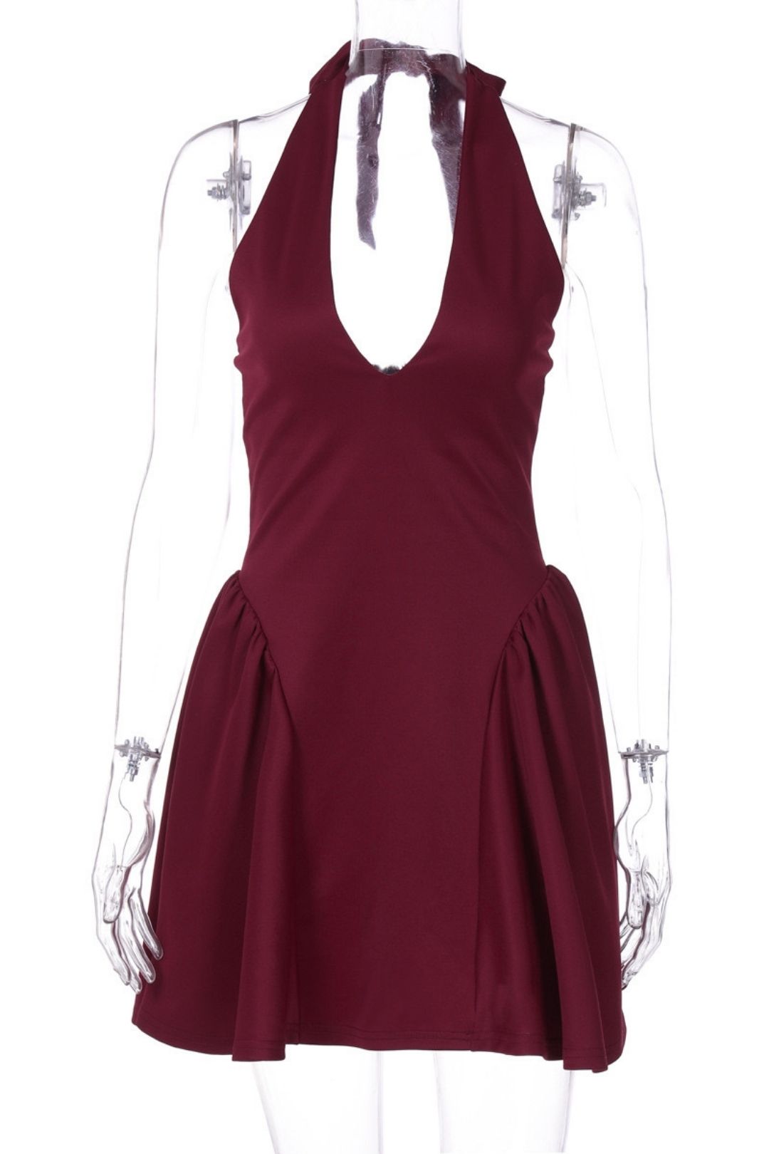 Solid Color Sleeveless Waist Slimming Dress