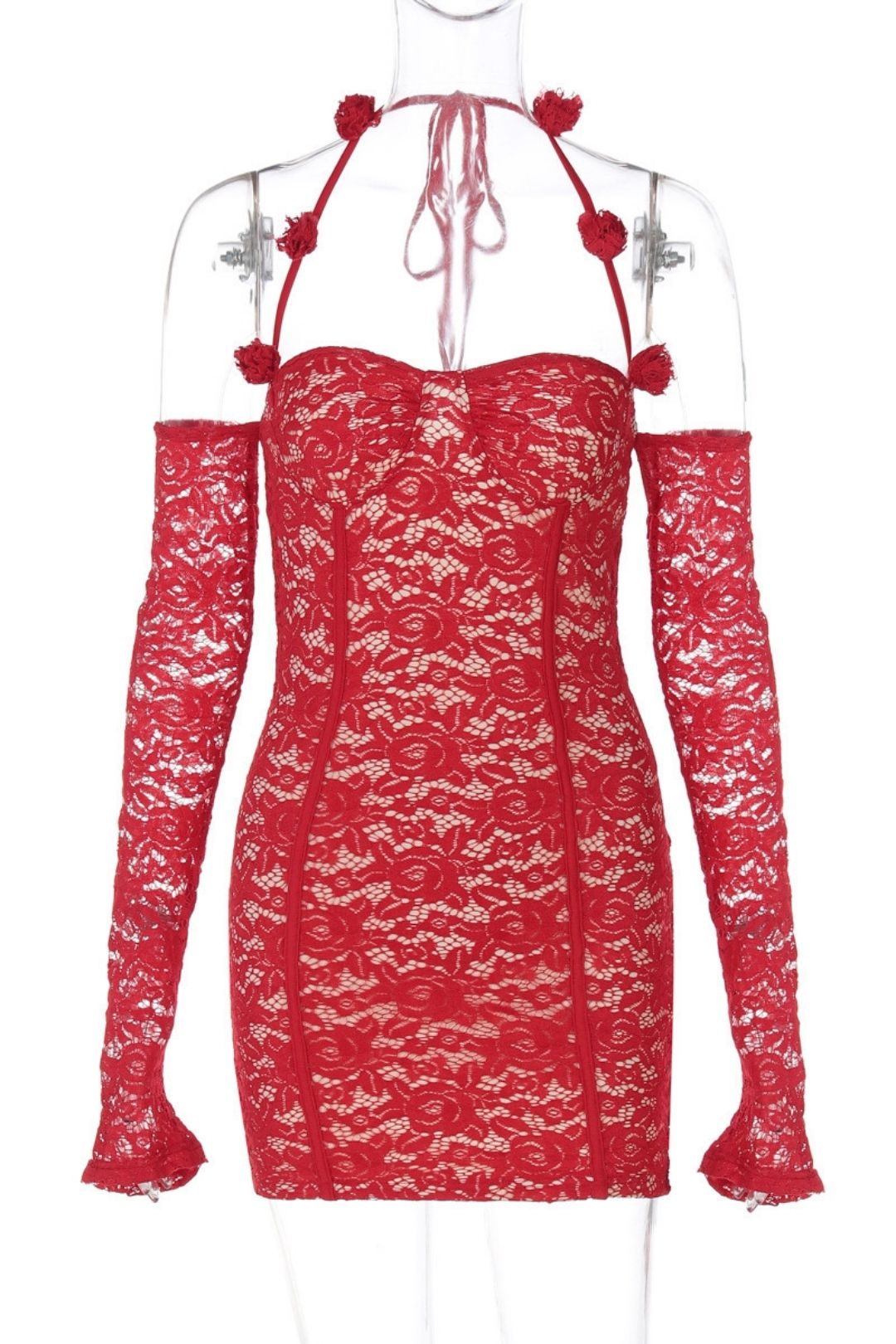 Sexy Tube Top Long-sleeved Hip Dress