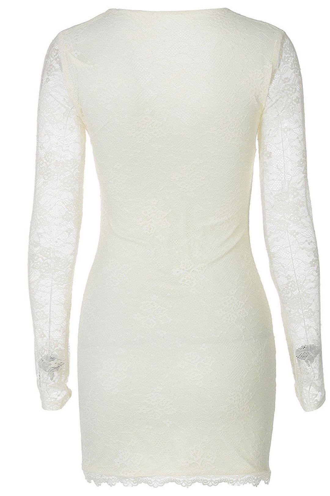 Sexy Mesh Splicing Long Sleeve Hip Dress