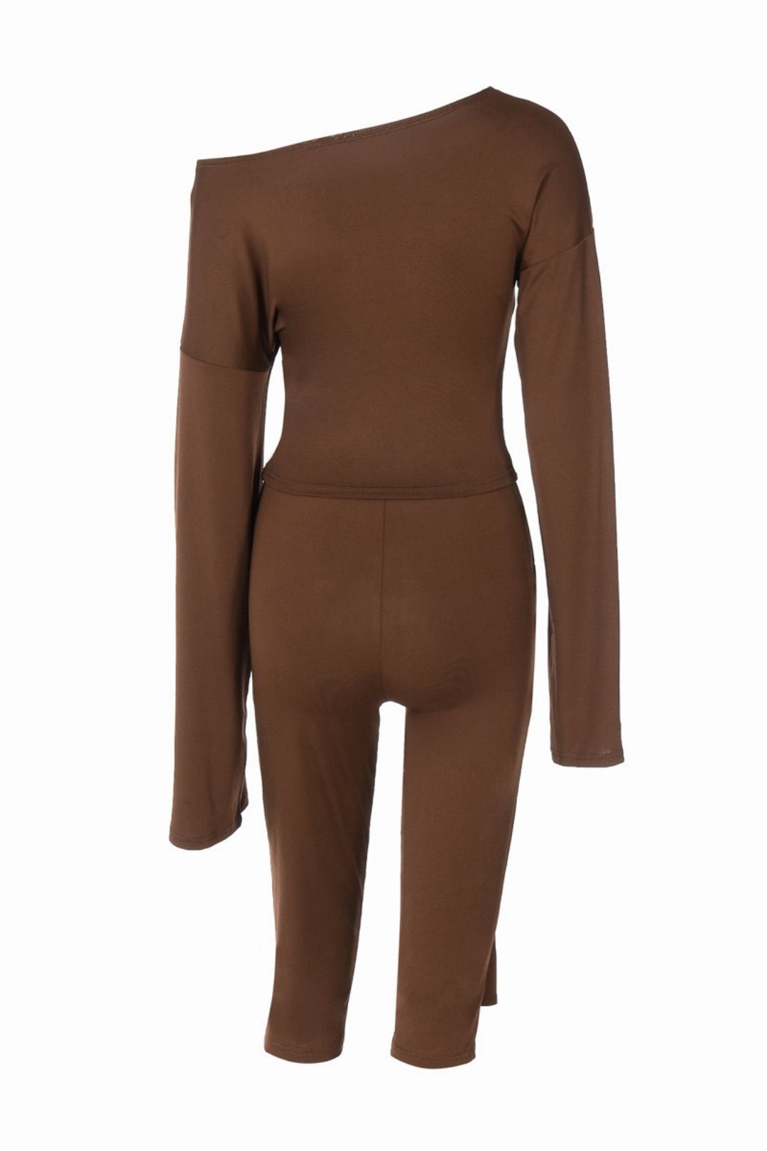 Long-sleeved Tops Slim-fitting Lace-up Three-quarter Pants Suit