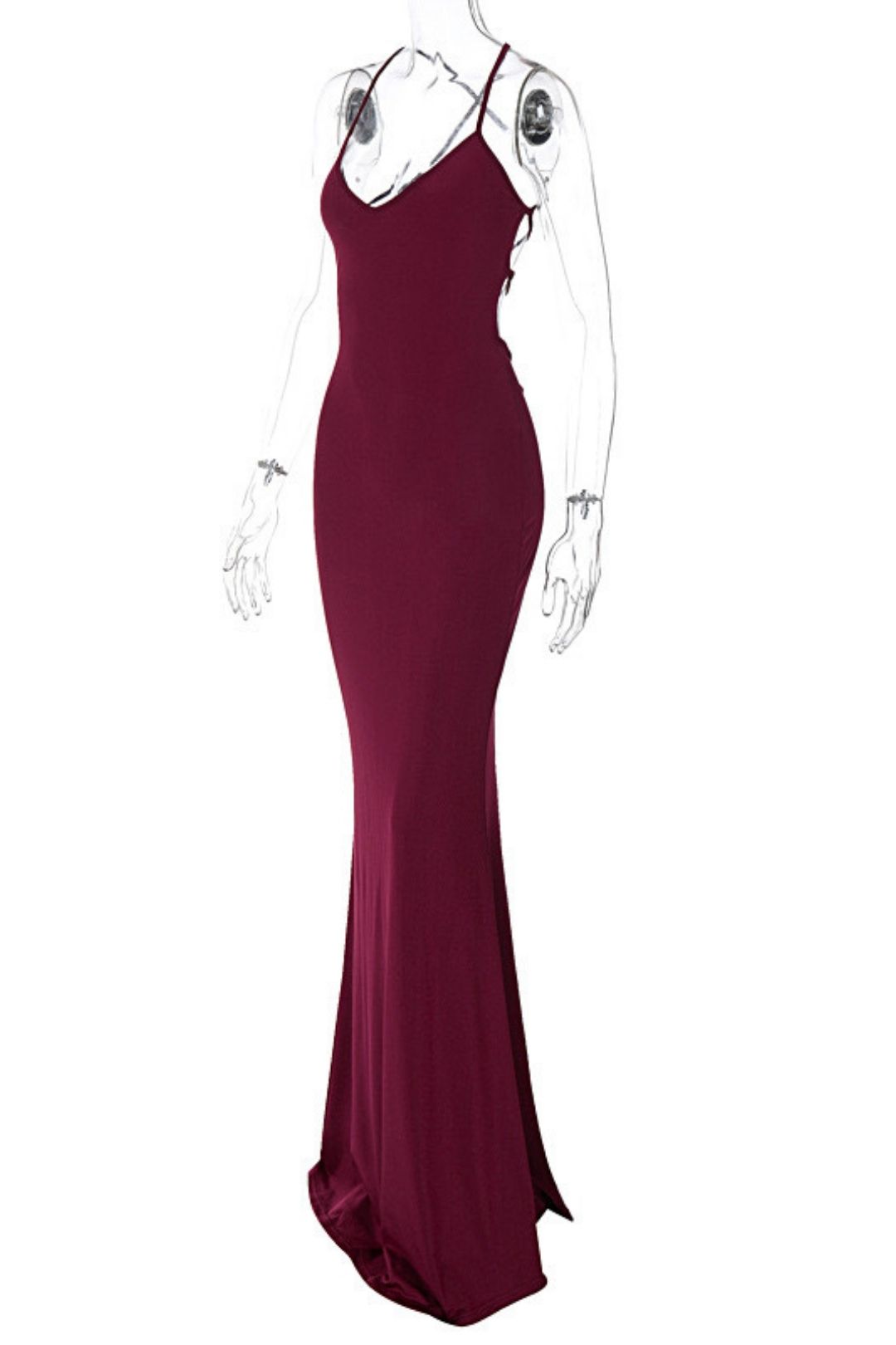 Sexy Backless Strappy Pleated Dress