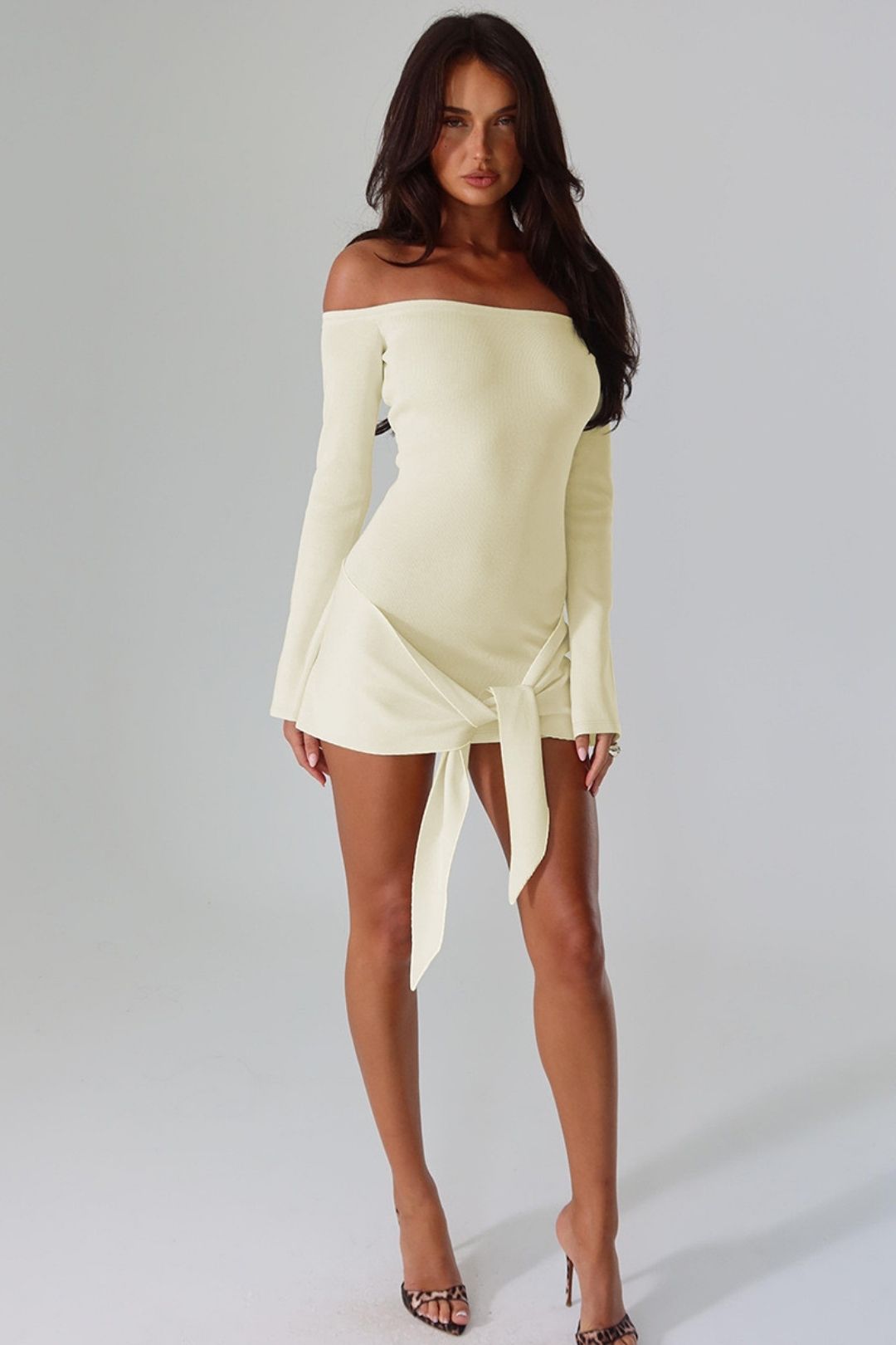 Sexy Slim-fitting Hip-covering Long-sleeved Dress