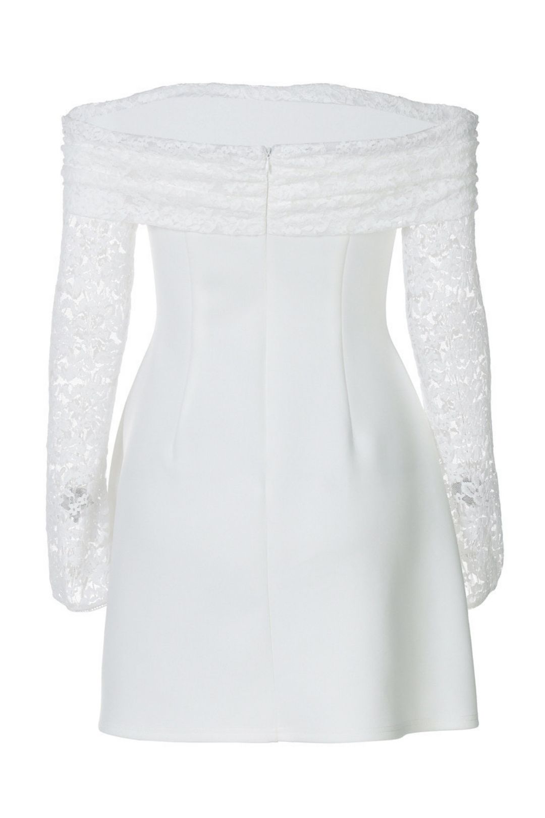 Sexy Slim One-shoulder Lace Stitching Long-sleeved Dress