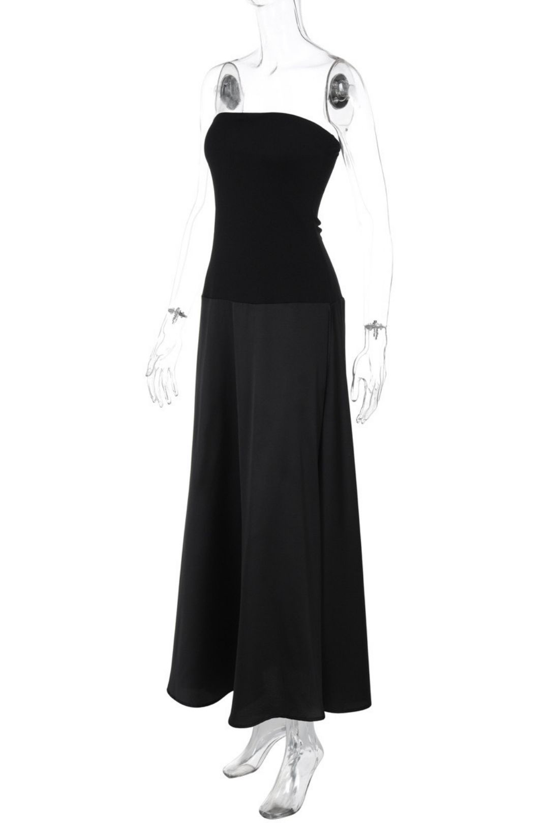 Sexy Temperament Strapless Dress Slim-fitting Spliced ​​Dress