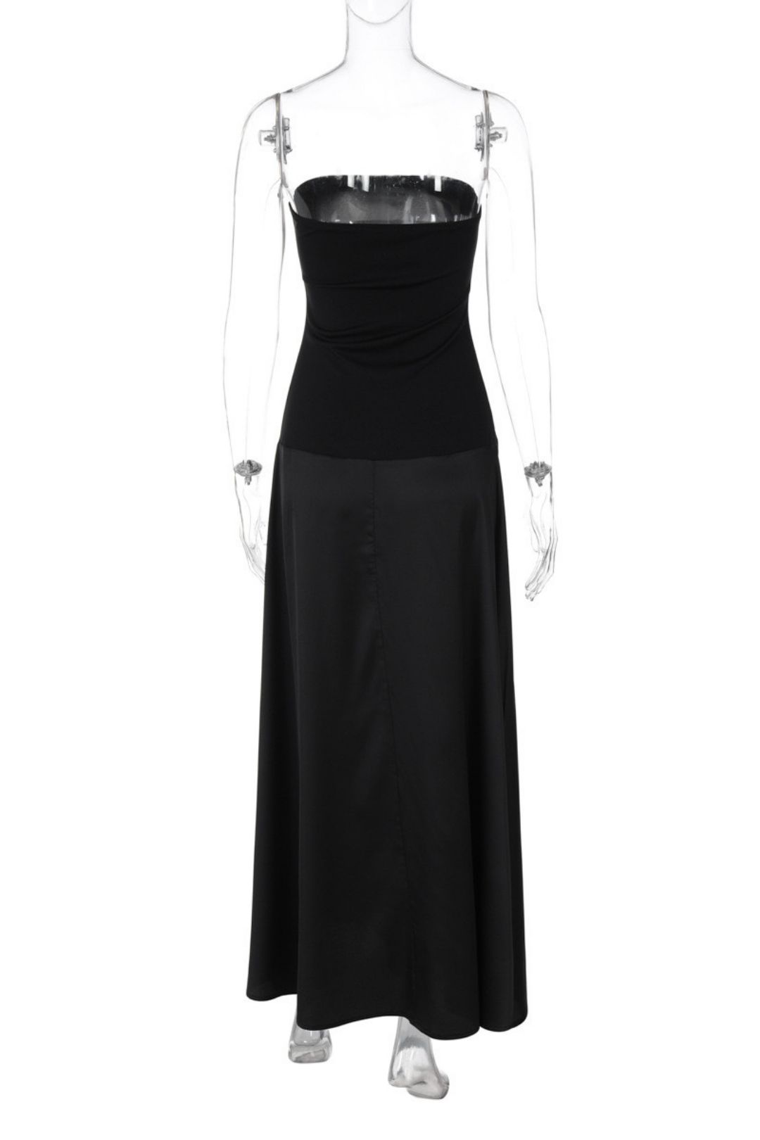 Sexy Temperament Strapless Dress Slim-fitting Spliced ​​Dress
