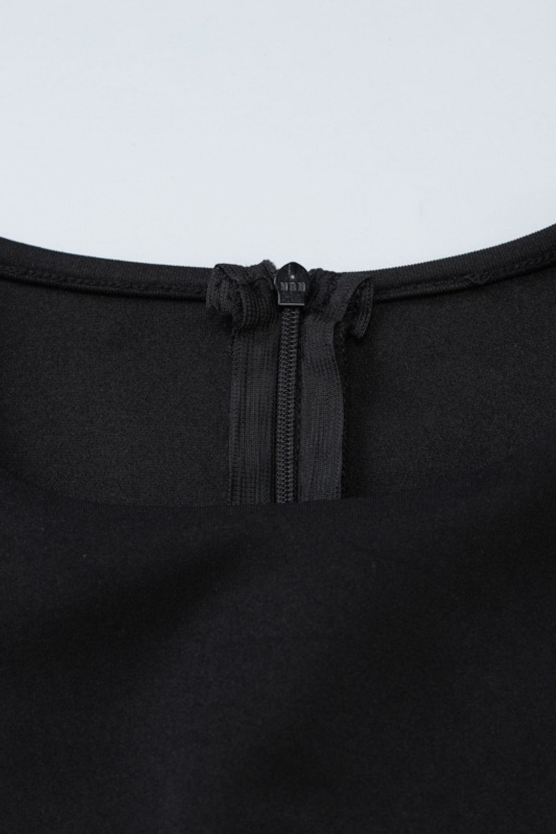 Round Neck Waist Zipper Long Sleeve Dress