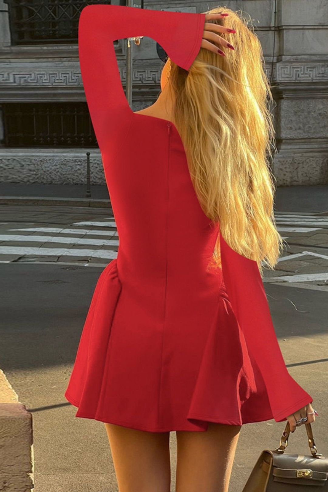 New Slim Solid Color Dress