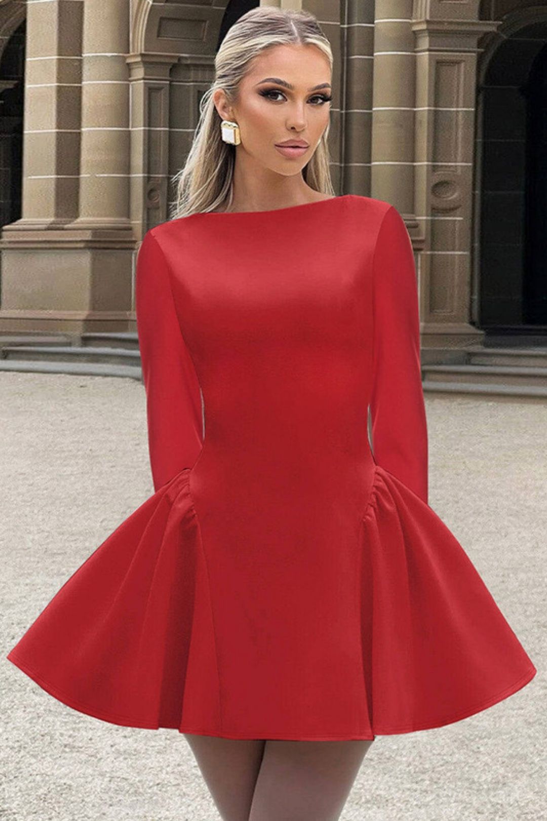 New Slim Solid Color Dress