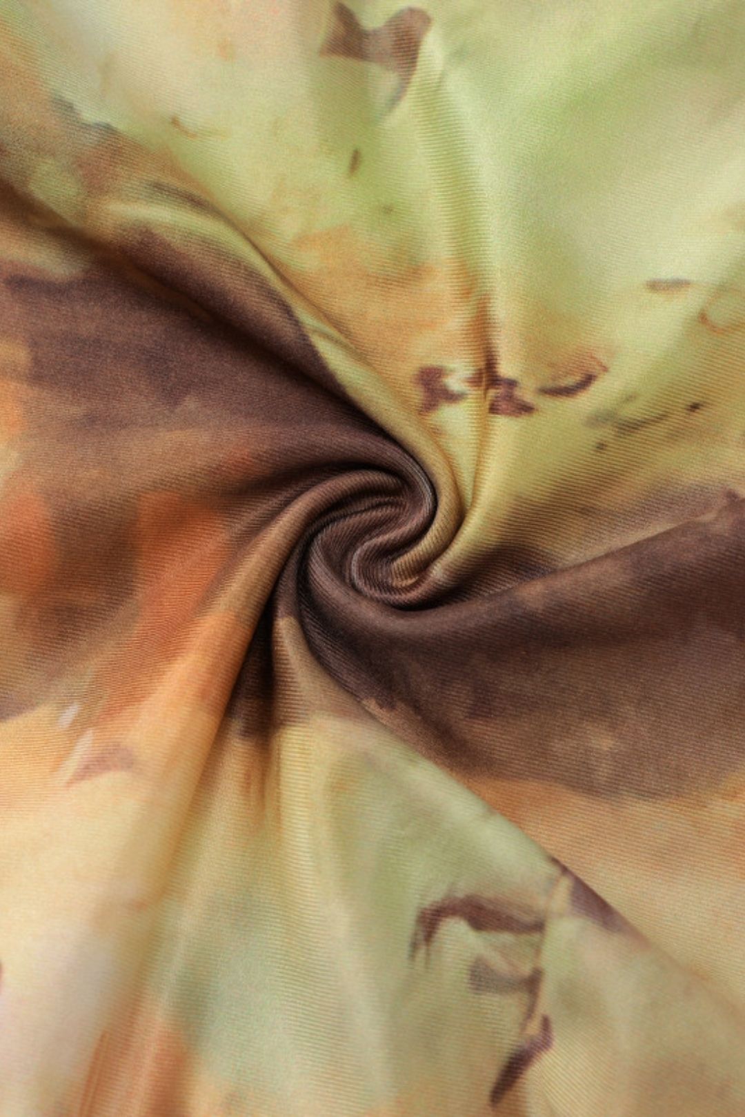 Printed Mid-waist Hollow Slim Slit Long Sleeve Dress