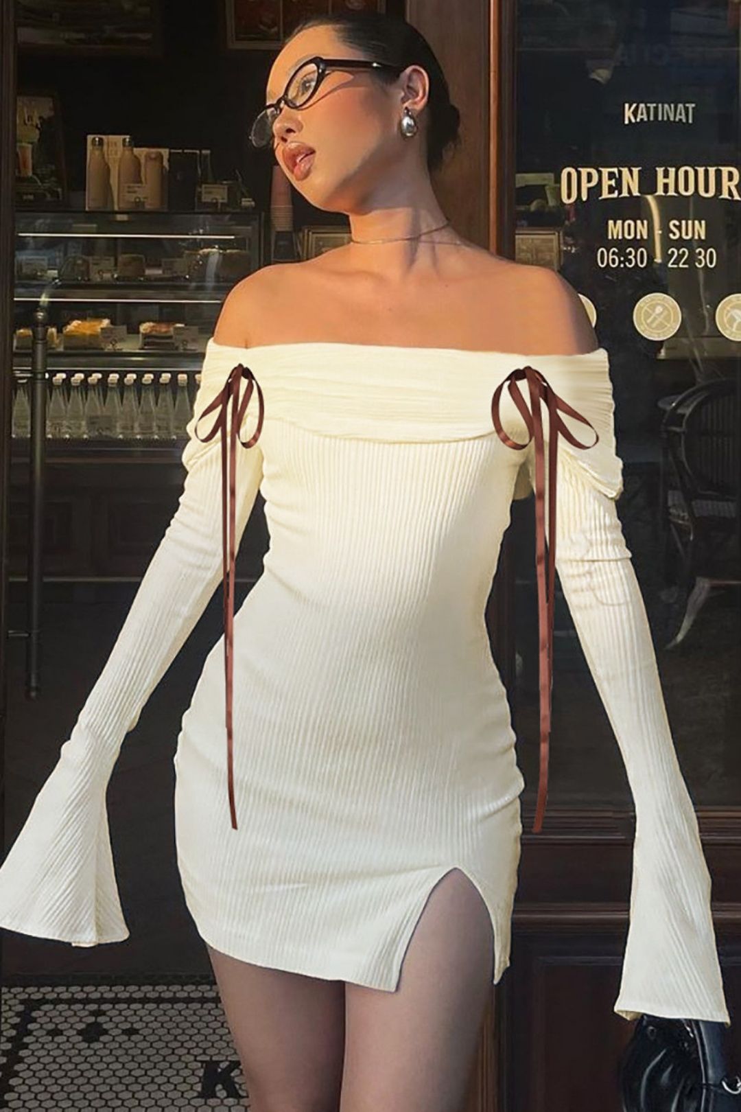 Sexy One-shoulder Slim Slit Dress