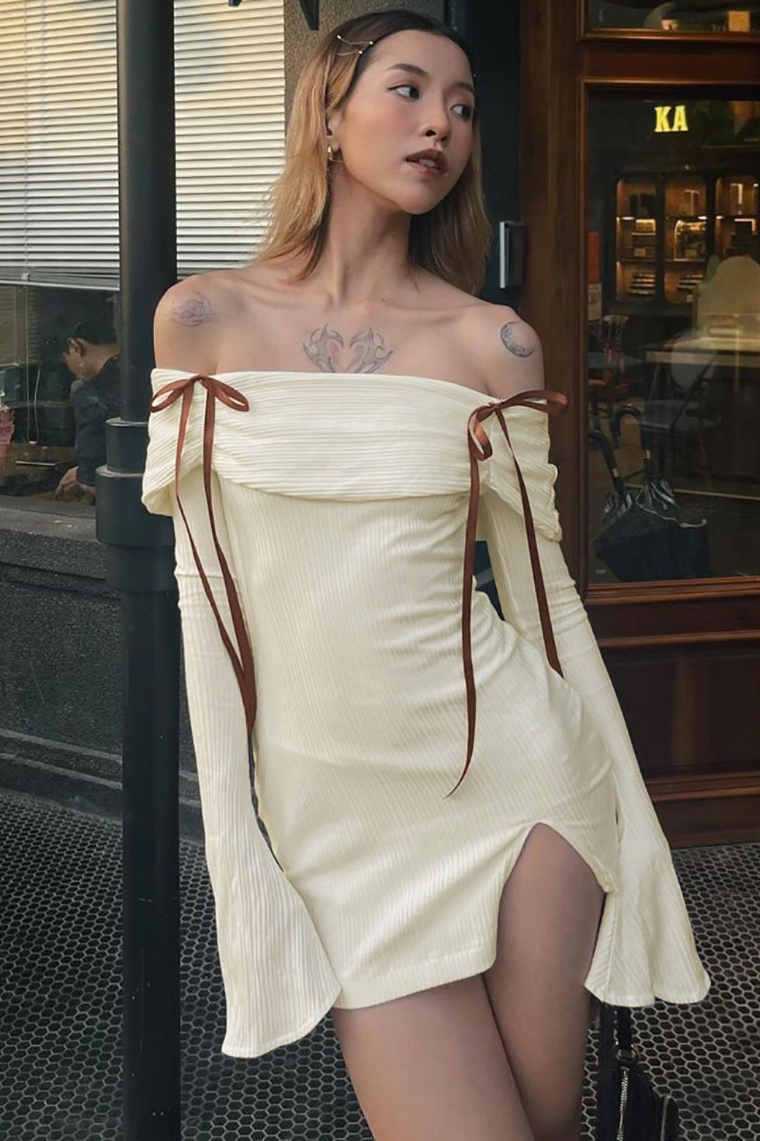 Sexy One-shoulder Slim Slit Dress