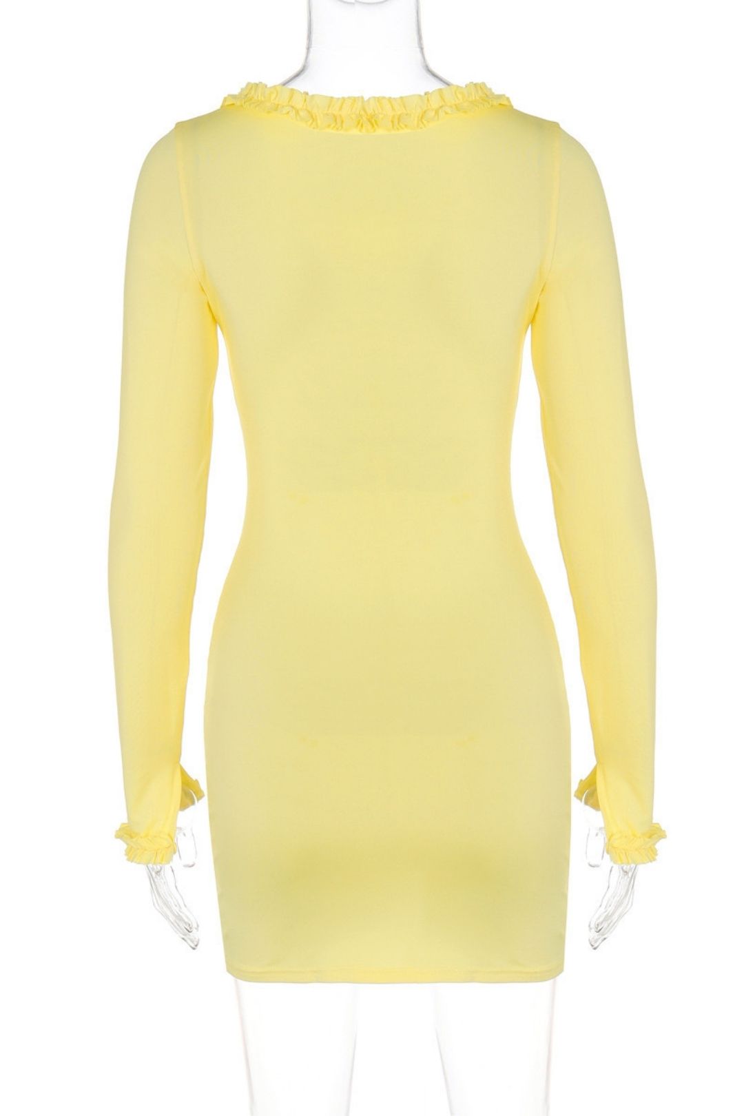 Solid Color Hollow Navel Exposed Lace Hip-covering Dress