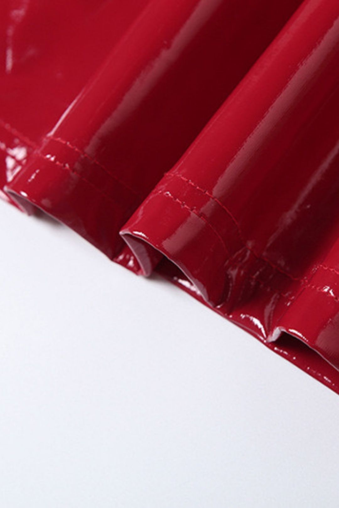 Sexy Hottie Hollow Halter Neck Backless Lace Splicing PU Leather Dress