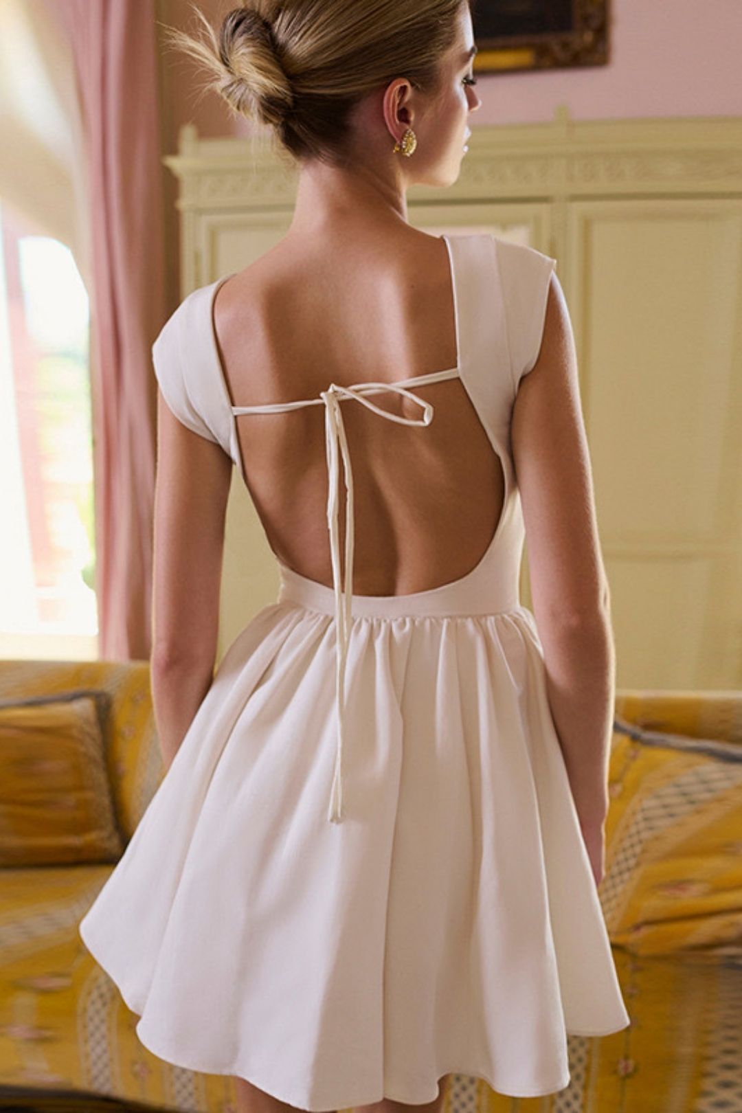Sexy Big Backless Waist Tie Dress