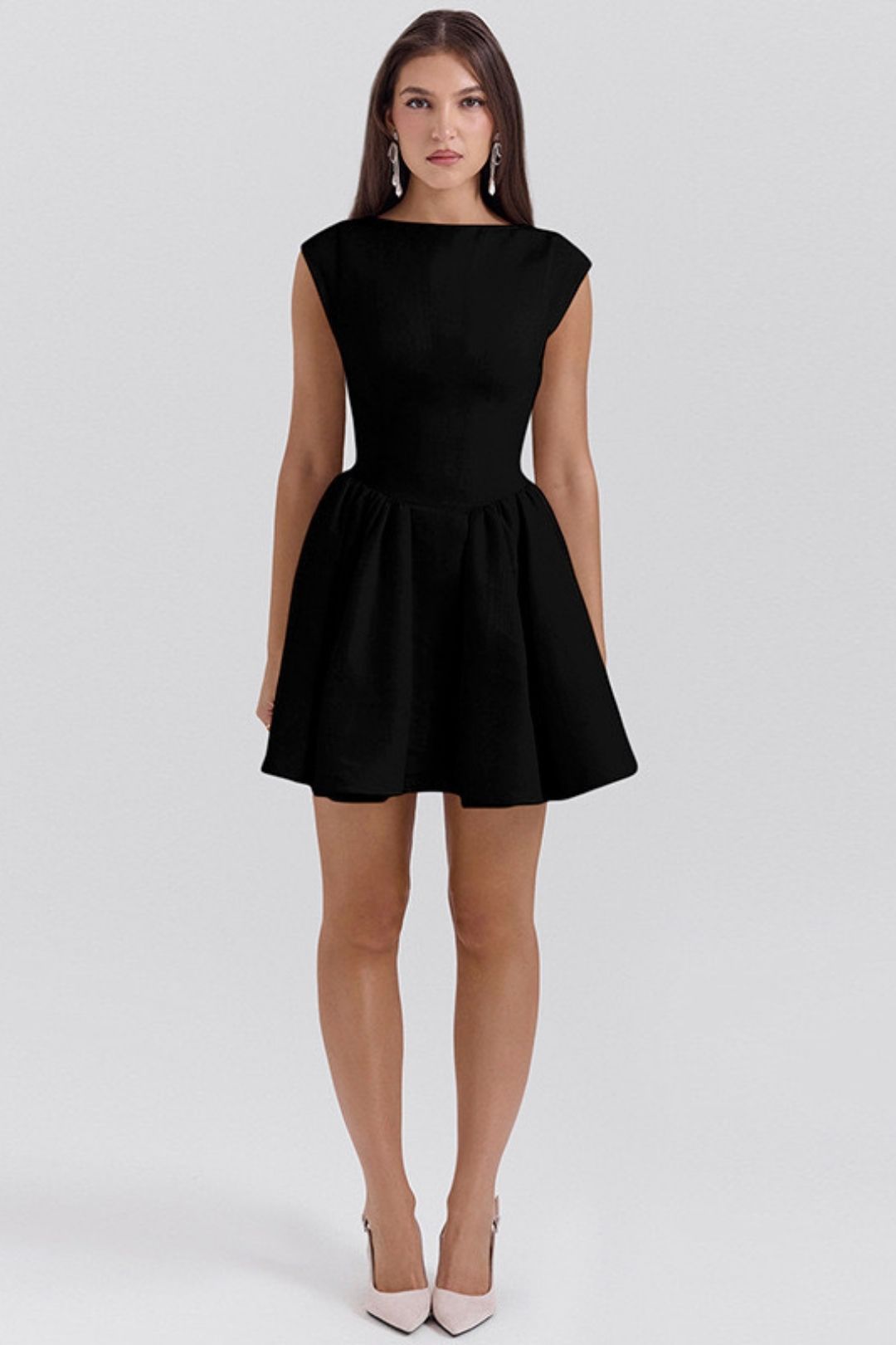 Sexy Big Backless Waist Tie Dress