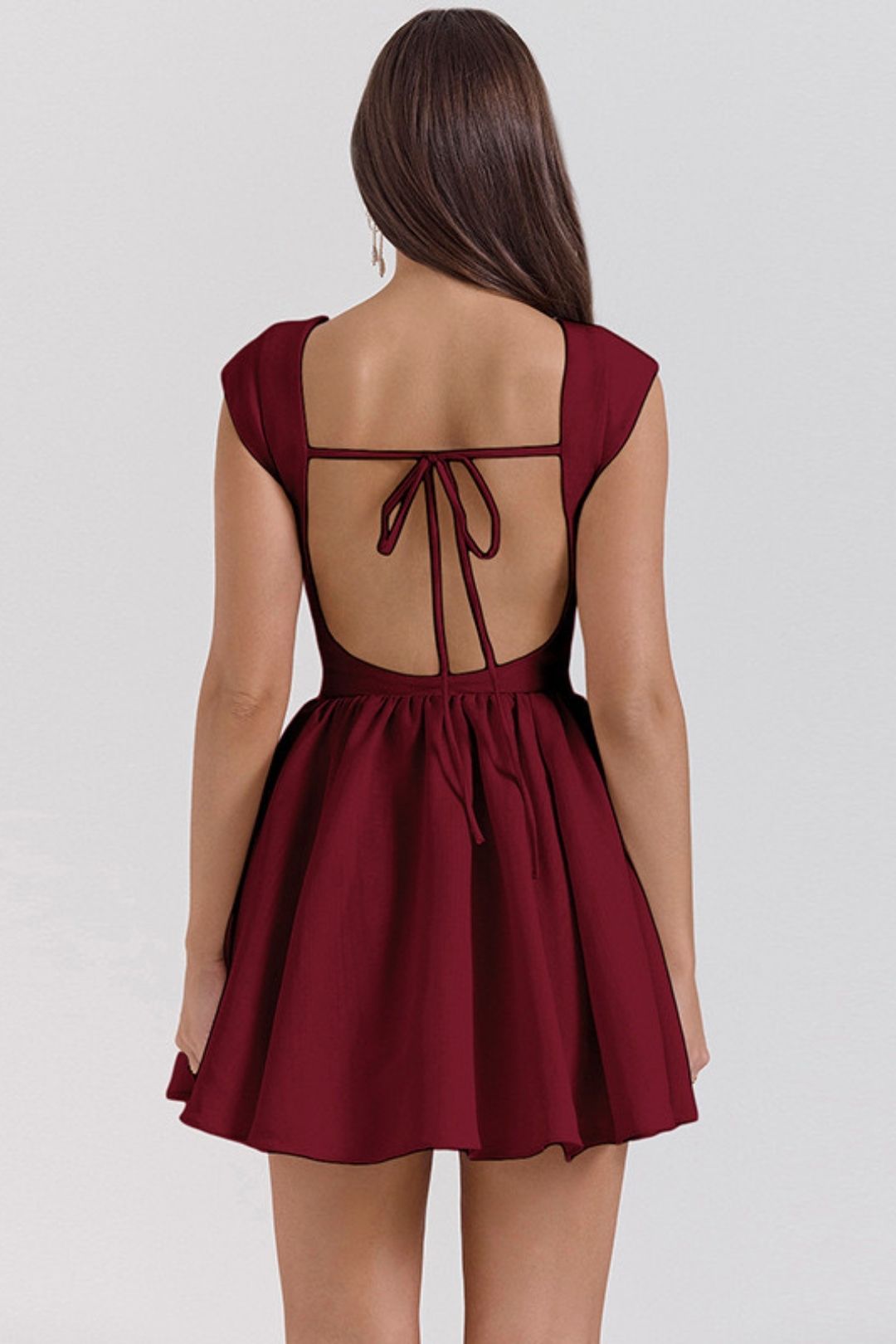 Sexy Big Backless Waist Tie Dress