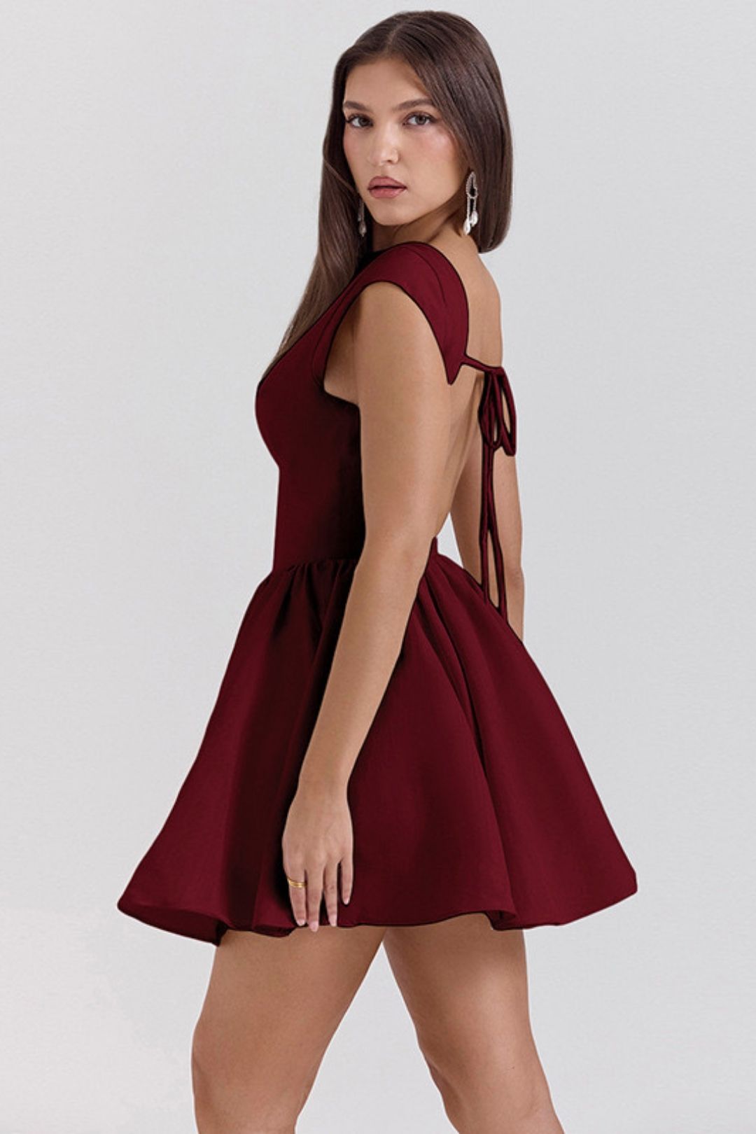 Sexy Big Backless Waist Tie Dress