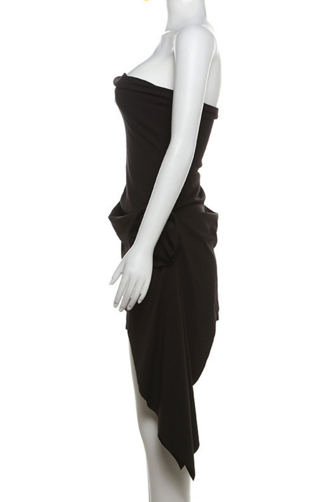 Solid Color Backless Tube Top Dress