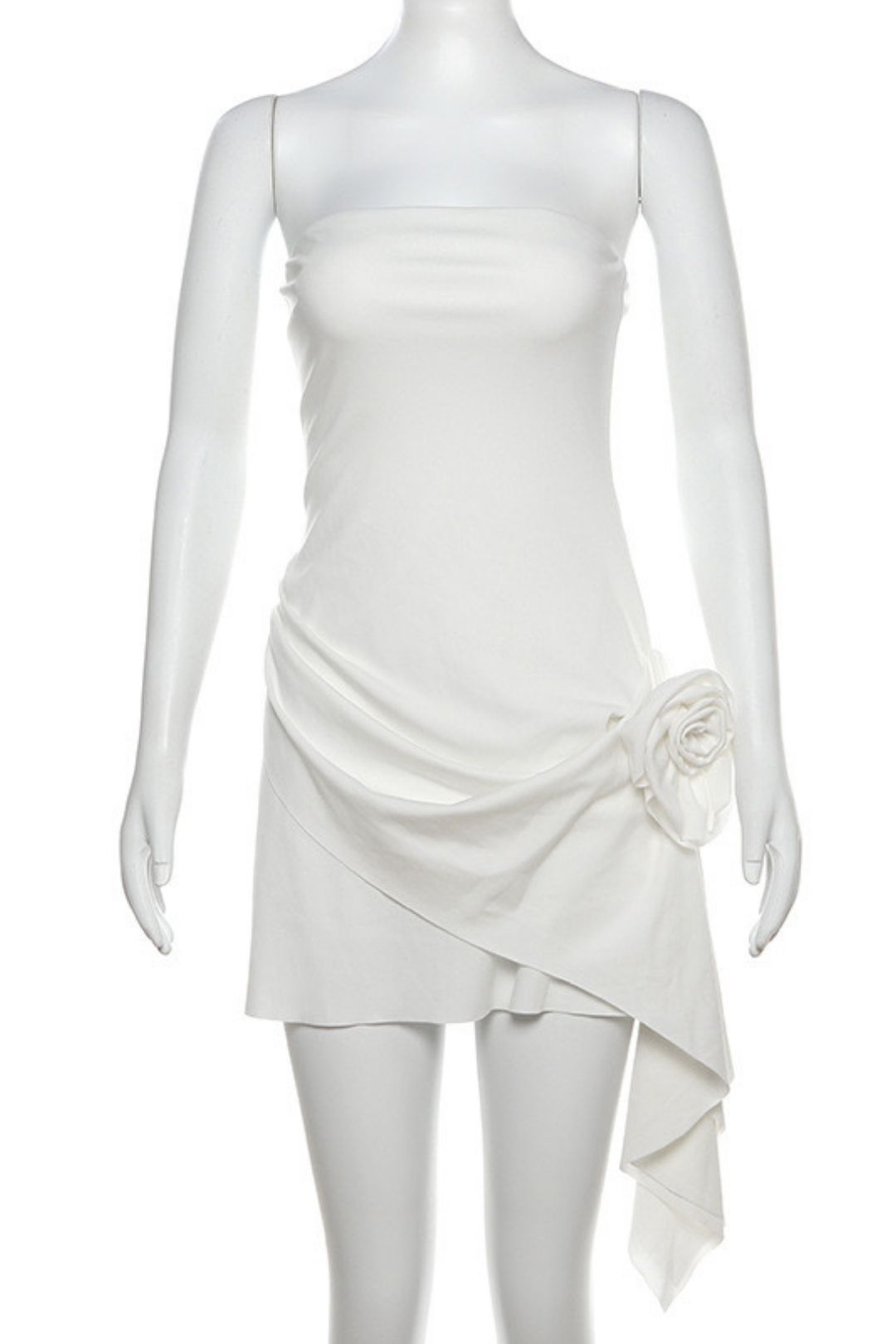 Solid Color Backless Tube Top Dress