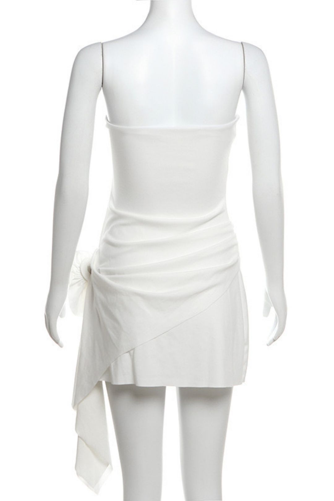 Solid Color Backless Tube Top Dress