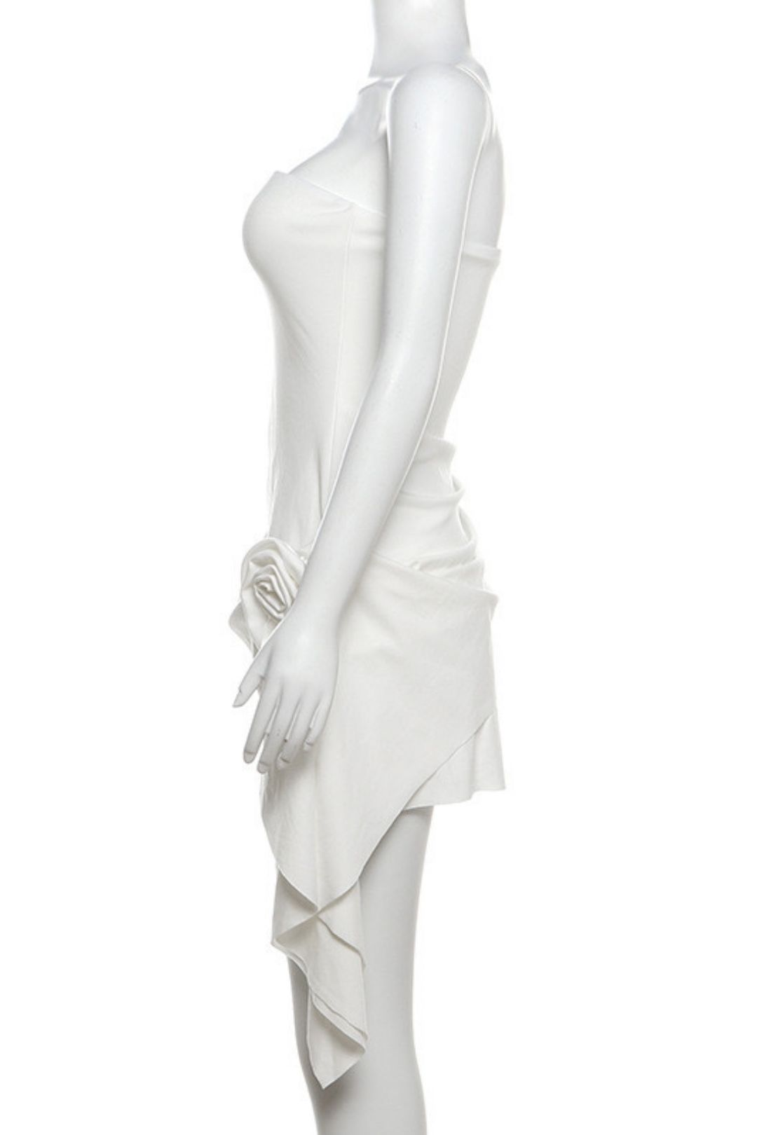 Solid Color Backless Tube Top Dress