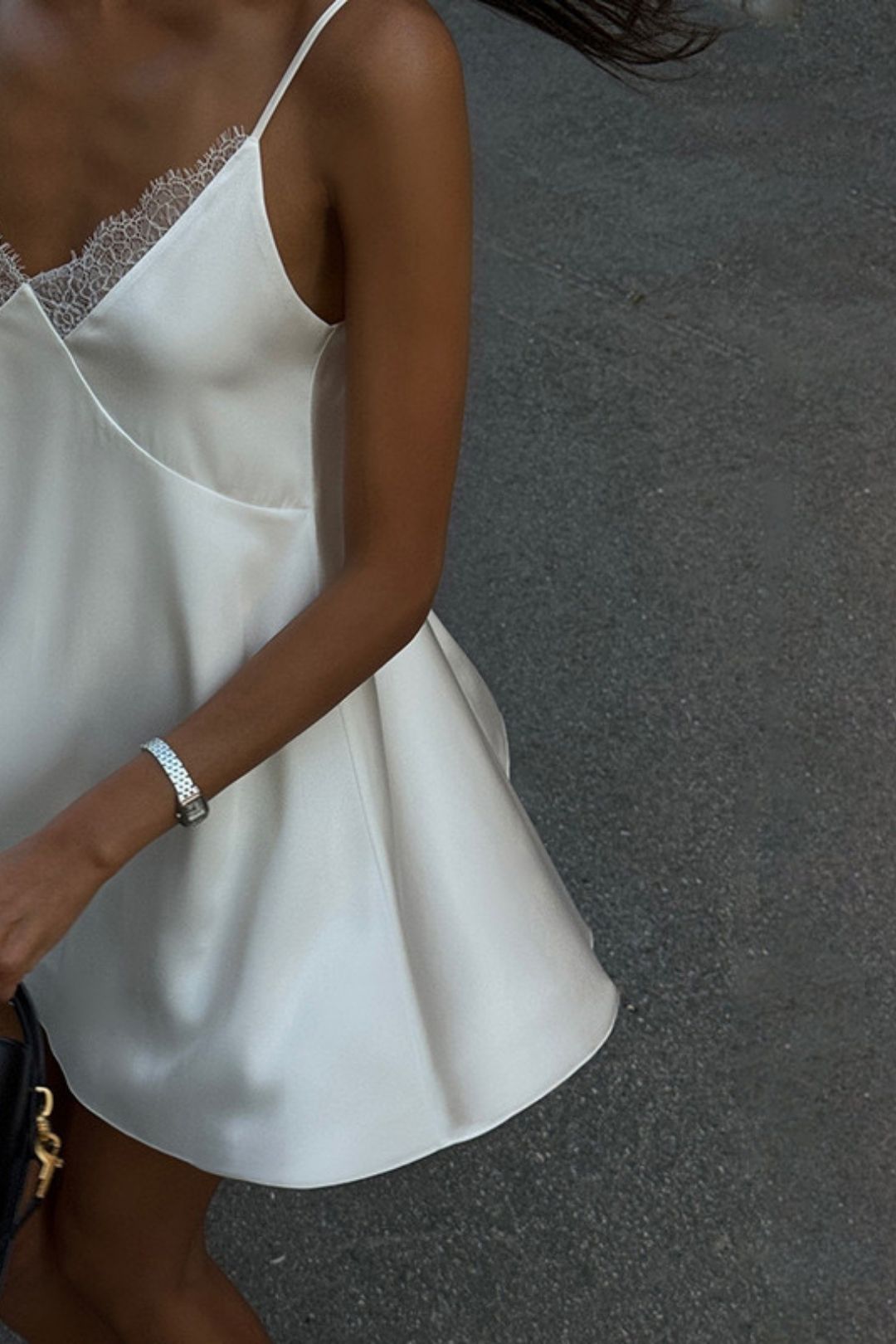 V-neck Backless Sexy Solid Color Suspender Dress