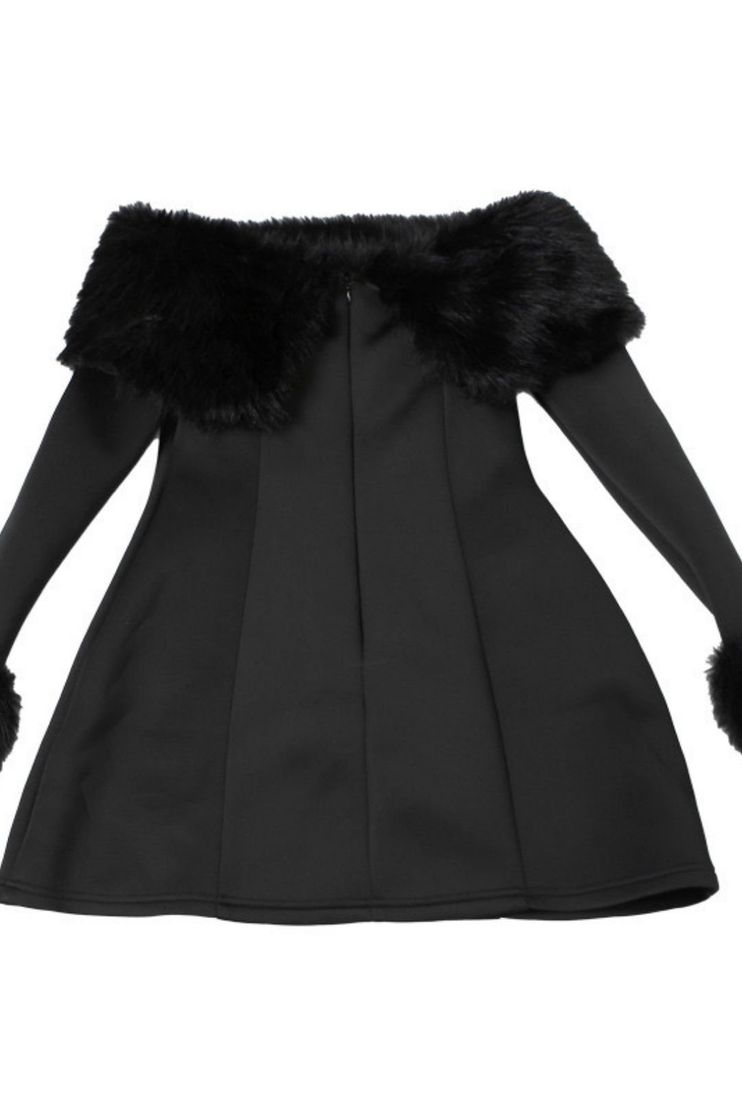 Sexy Fur Collar, One-shoulder Slimming A-line Dress