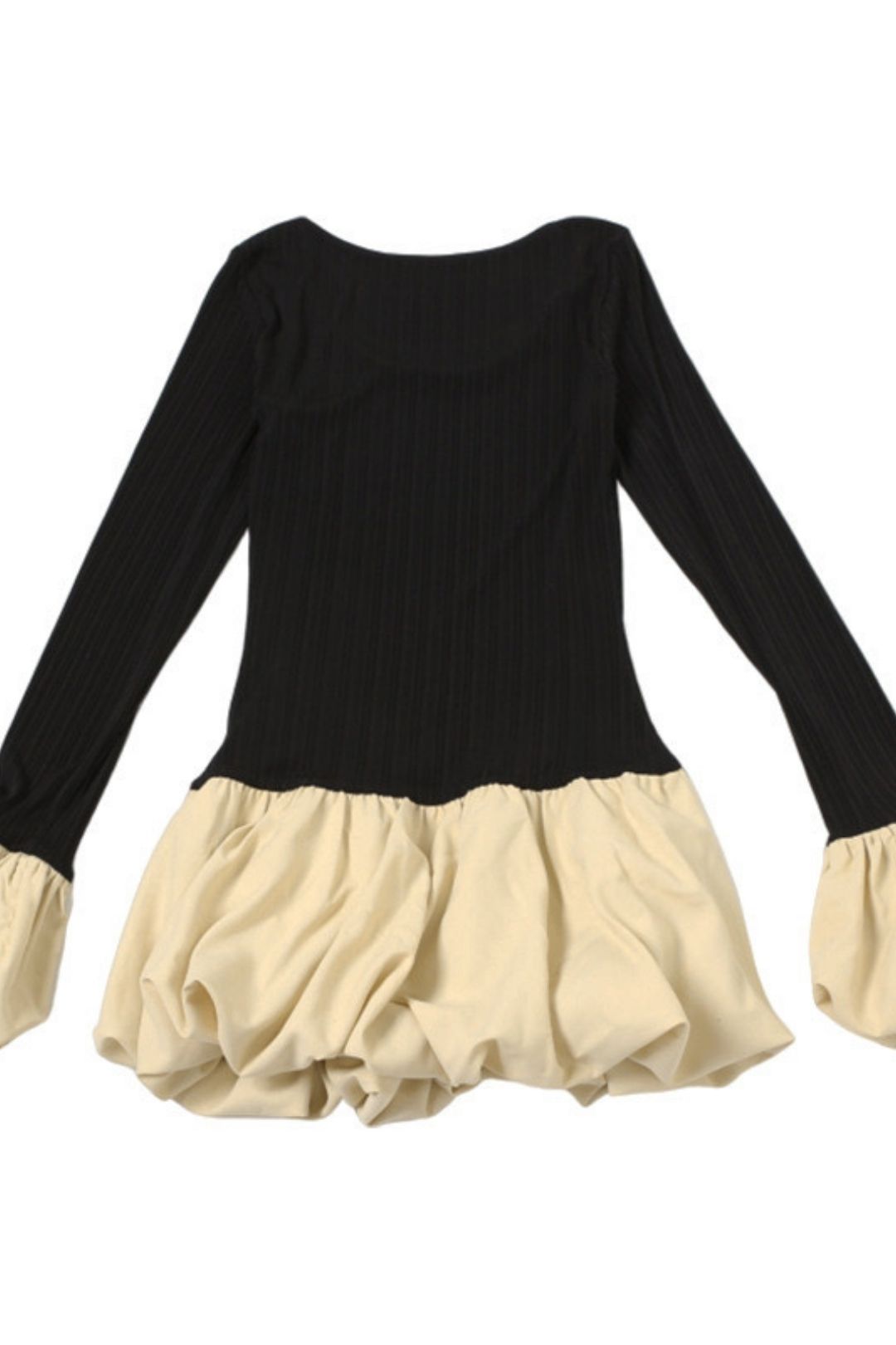 Slim-fitting Tutu Skirt Waist Slimming Long-sleeved Dress