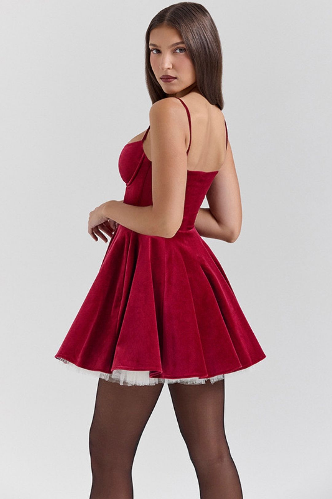 Sexy Backless Waist Slimming V-neck Suspender Dress