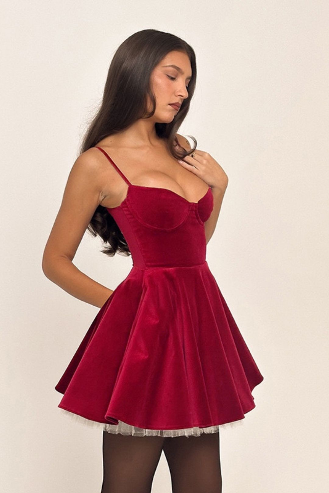 Sexy Backless Waist Slimming V-neck Suspender Dress