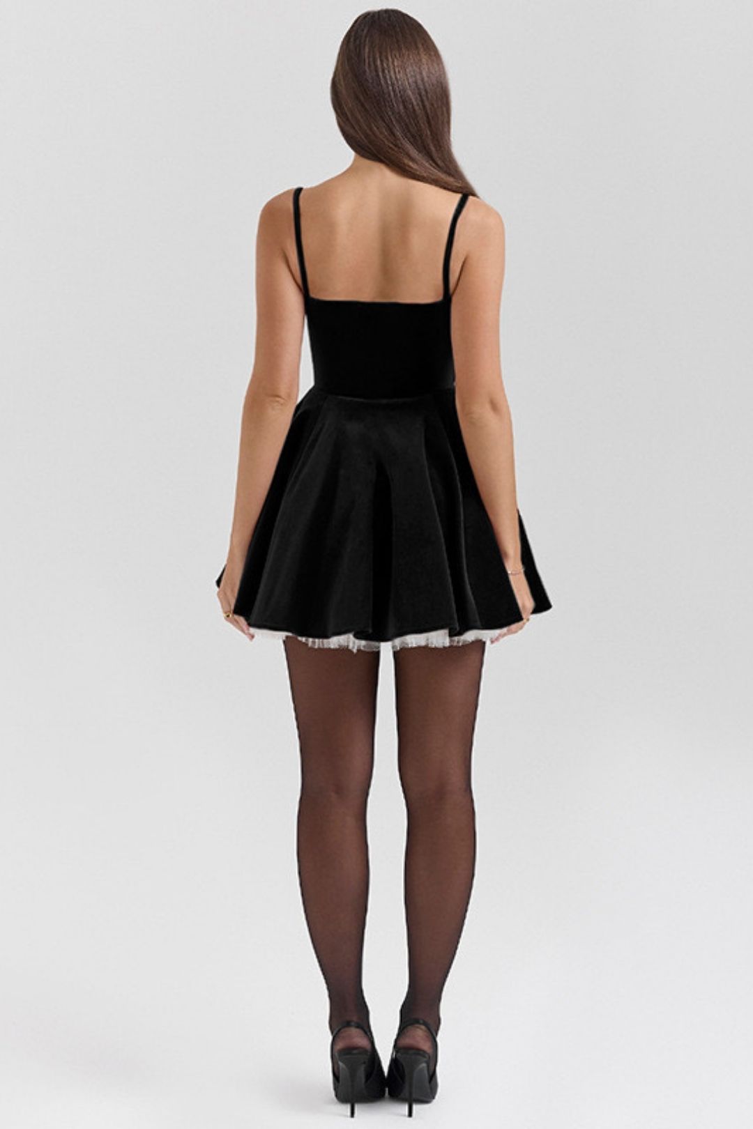 Sexy Backless Waist Slimming V-neck Suspender Dress