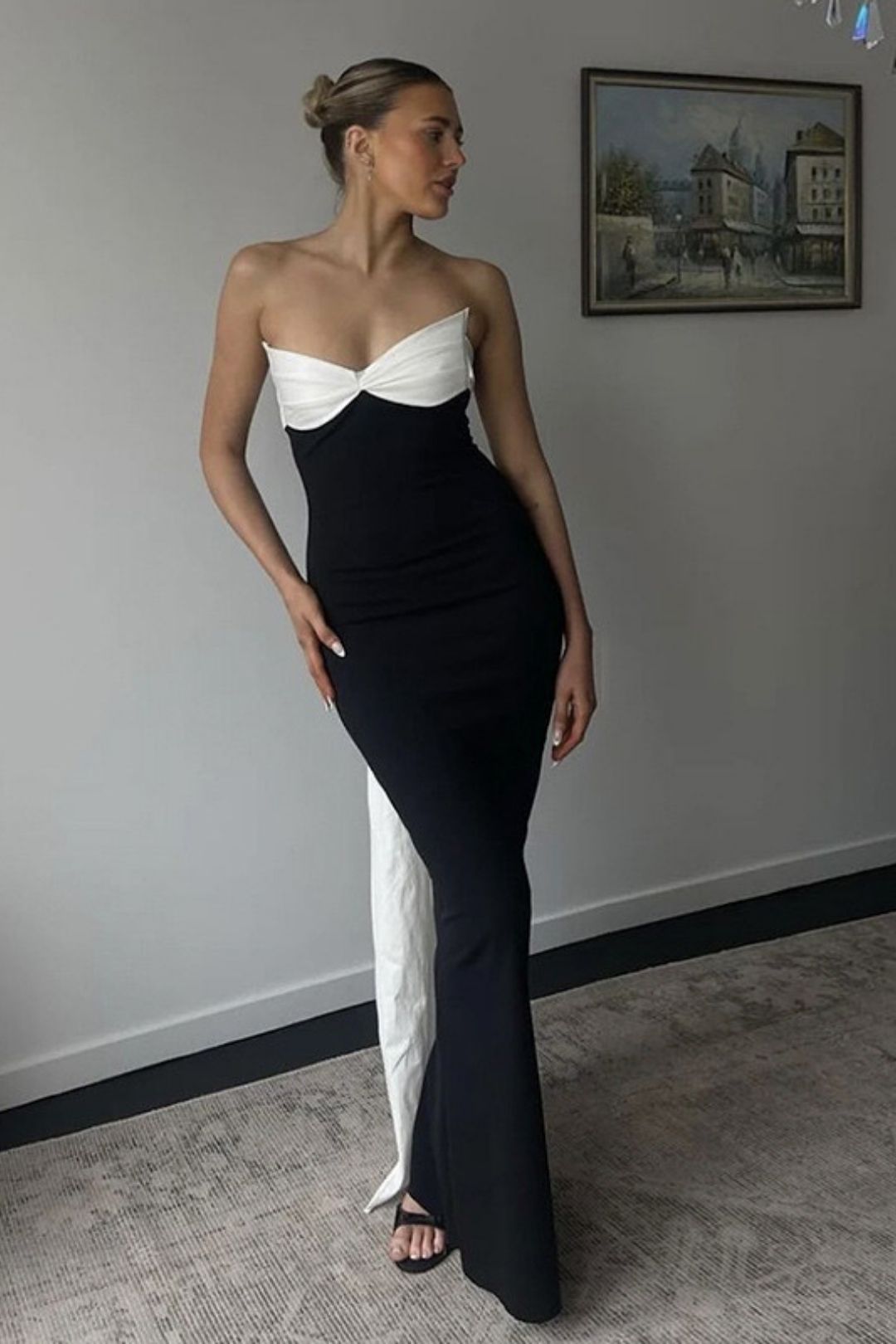 Sexy Backless Bow Tube Top Temperament Ribbon Dress