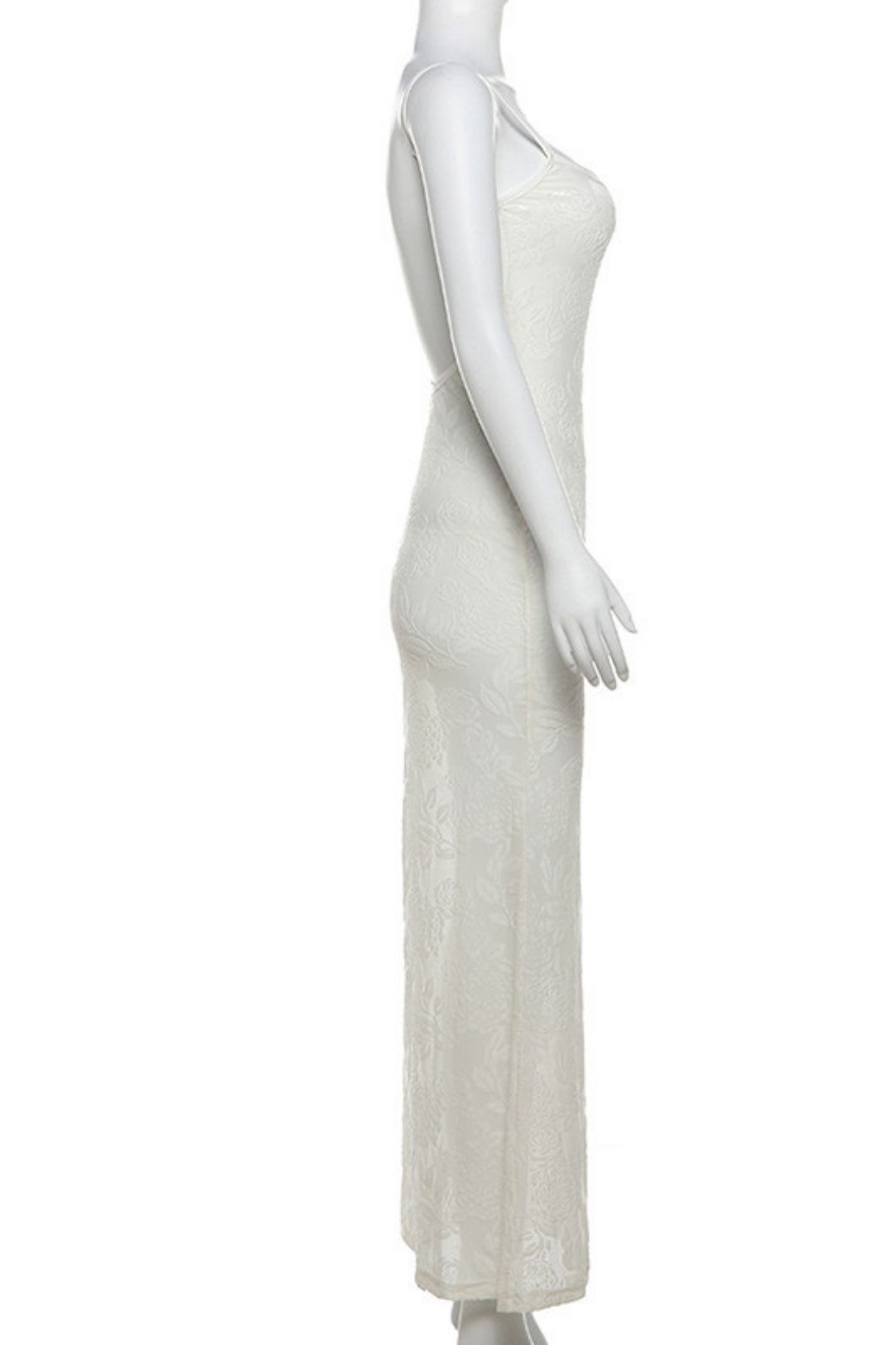 Sexy Big U-neck Backless Solid Color Slim Suspender Dress