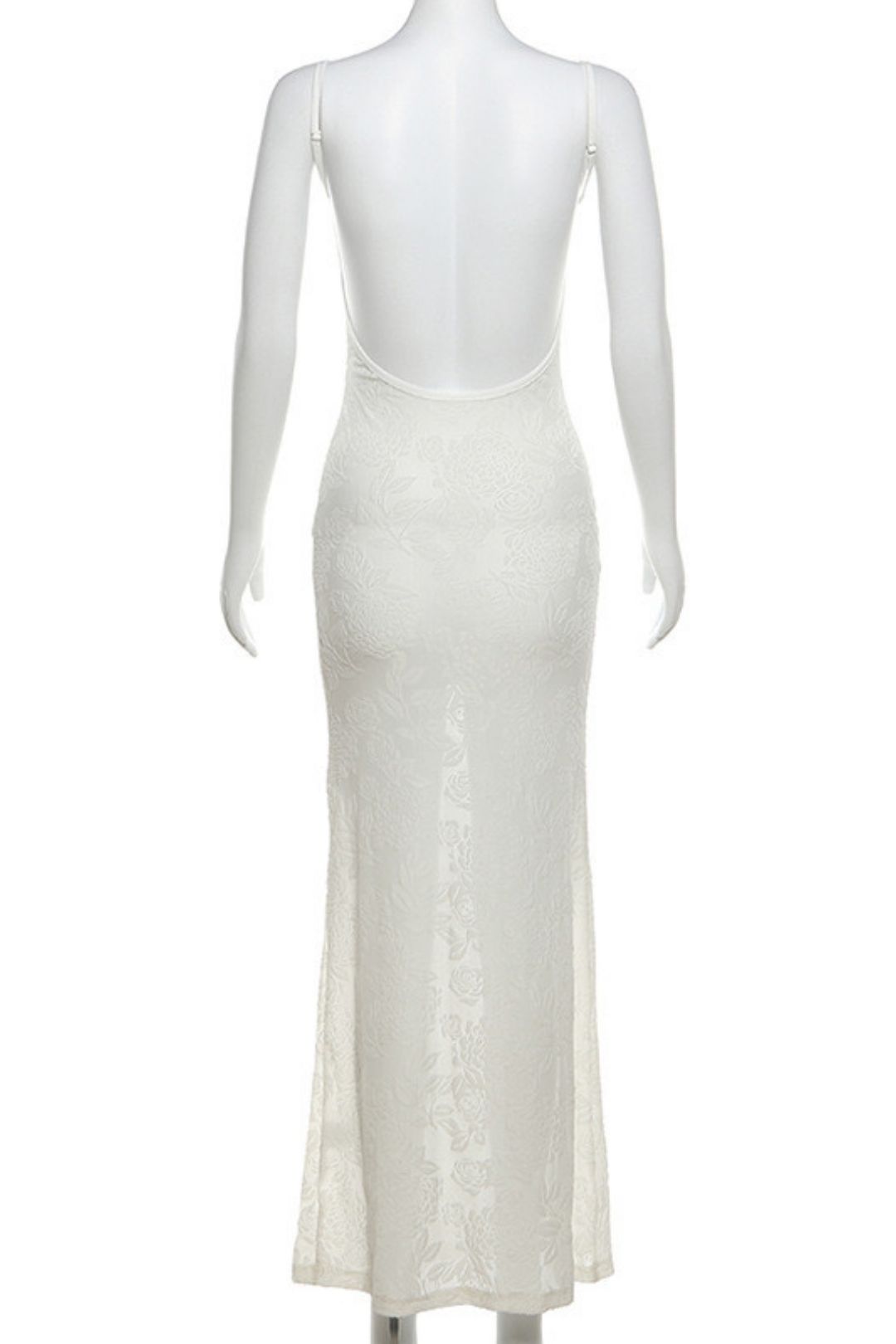 Sexy Big U-neck Backless Solid Color Slim Suspender Dress