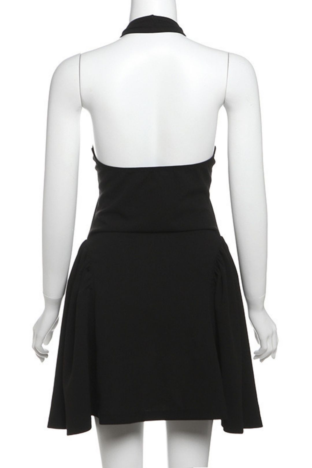 Sexy Deep V-neck Backless Halterneck Dress