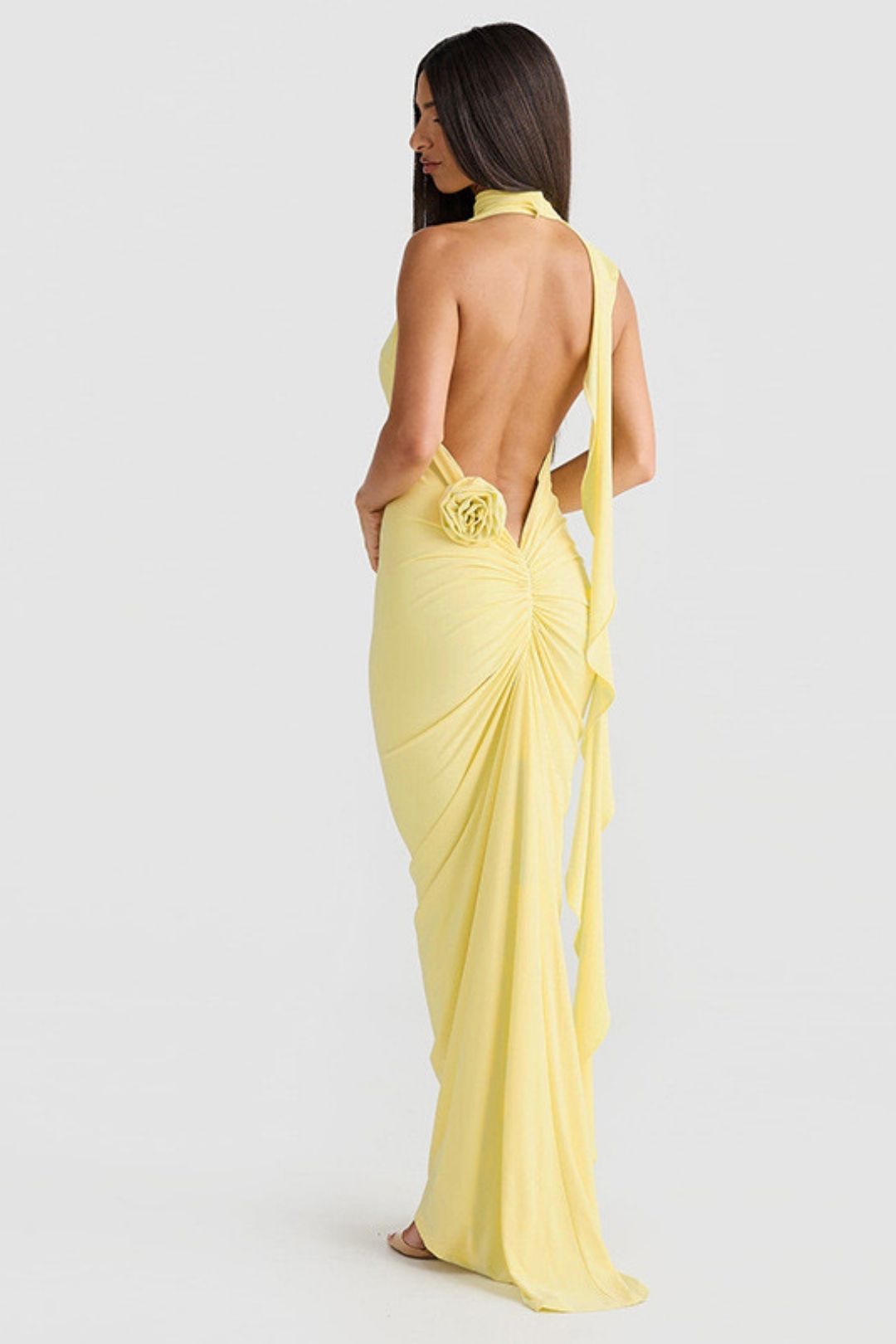 Sexy Big Backless Long Skirt Pure Desire Slim Halter Neck Dress