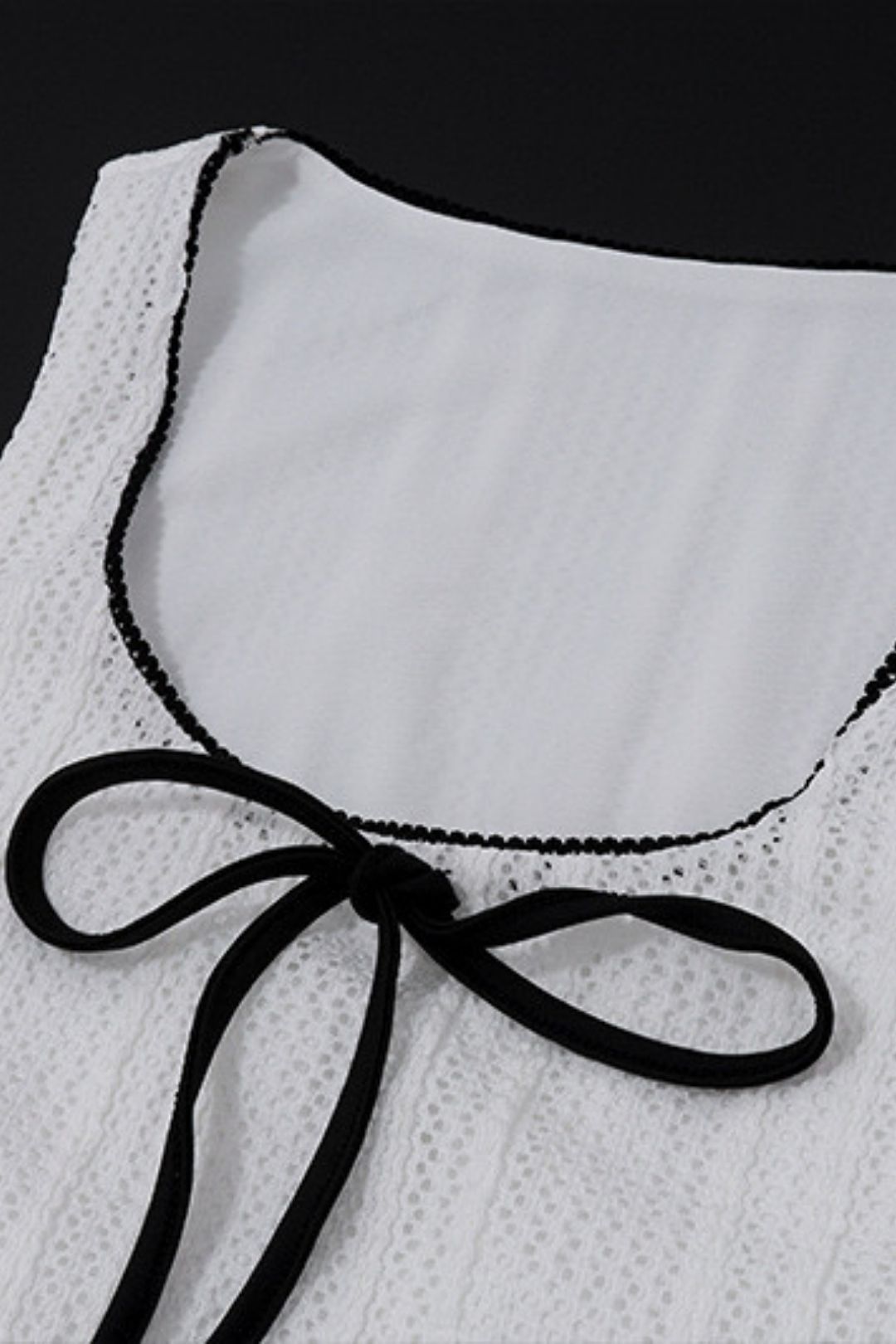 Sexy Pure Desire Bow Tie Mesh Sleeveless Vest Dress