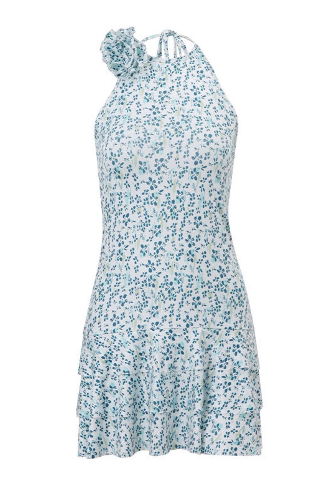 Sexy Floral Halter Dress Feminine Sweet First Love Little Skirt