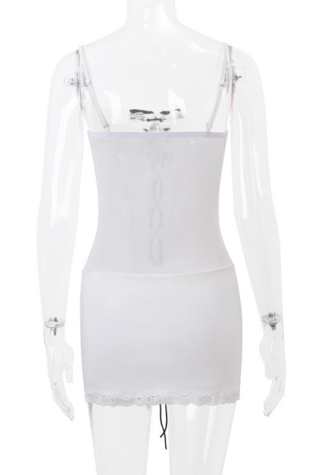 Bow Strap Lace Stitching Hot Girl Suspender Dress