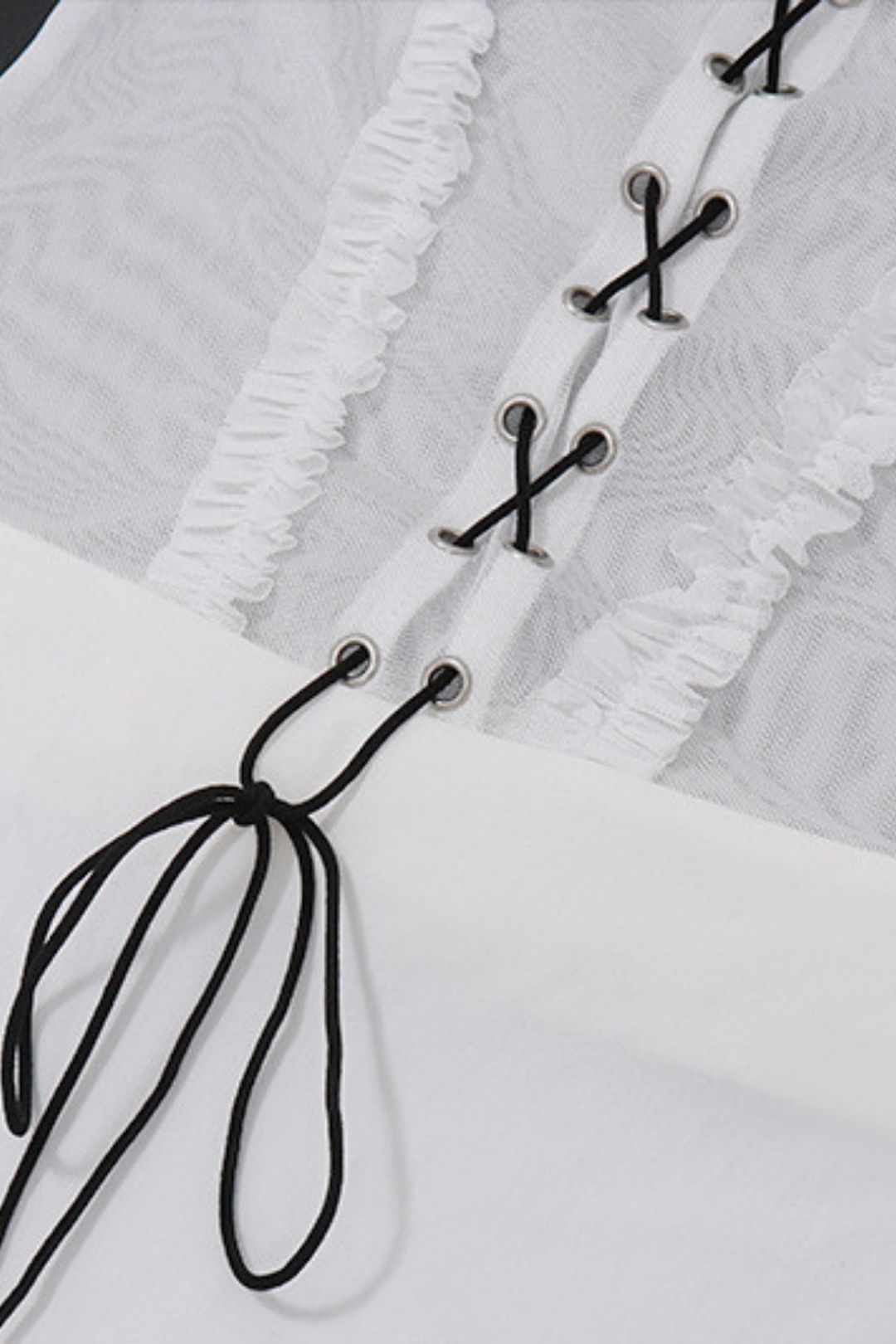 Bow Strap Lace Stitching Hot Girl Suspender Dress