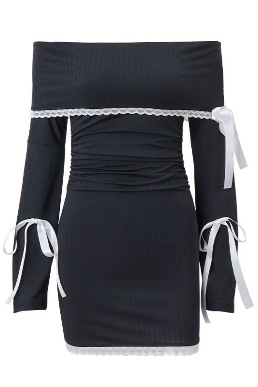 Lace Splicing Pure Desire Long-sleeved Dress