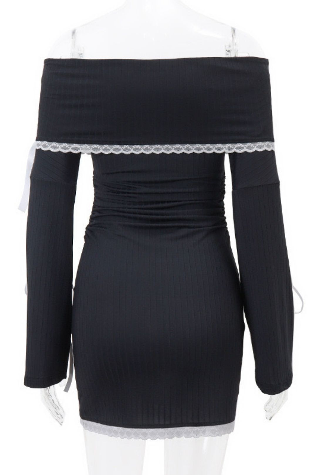 Lace Splicing Pure Desire Long-sleeved Dress