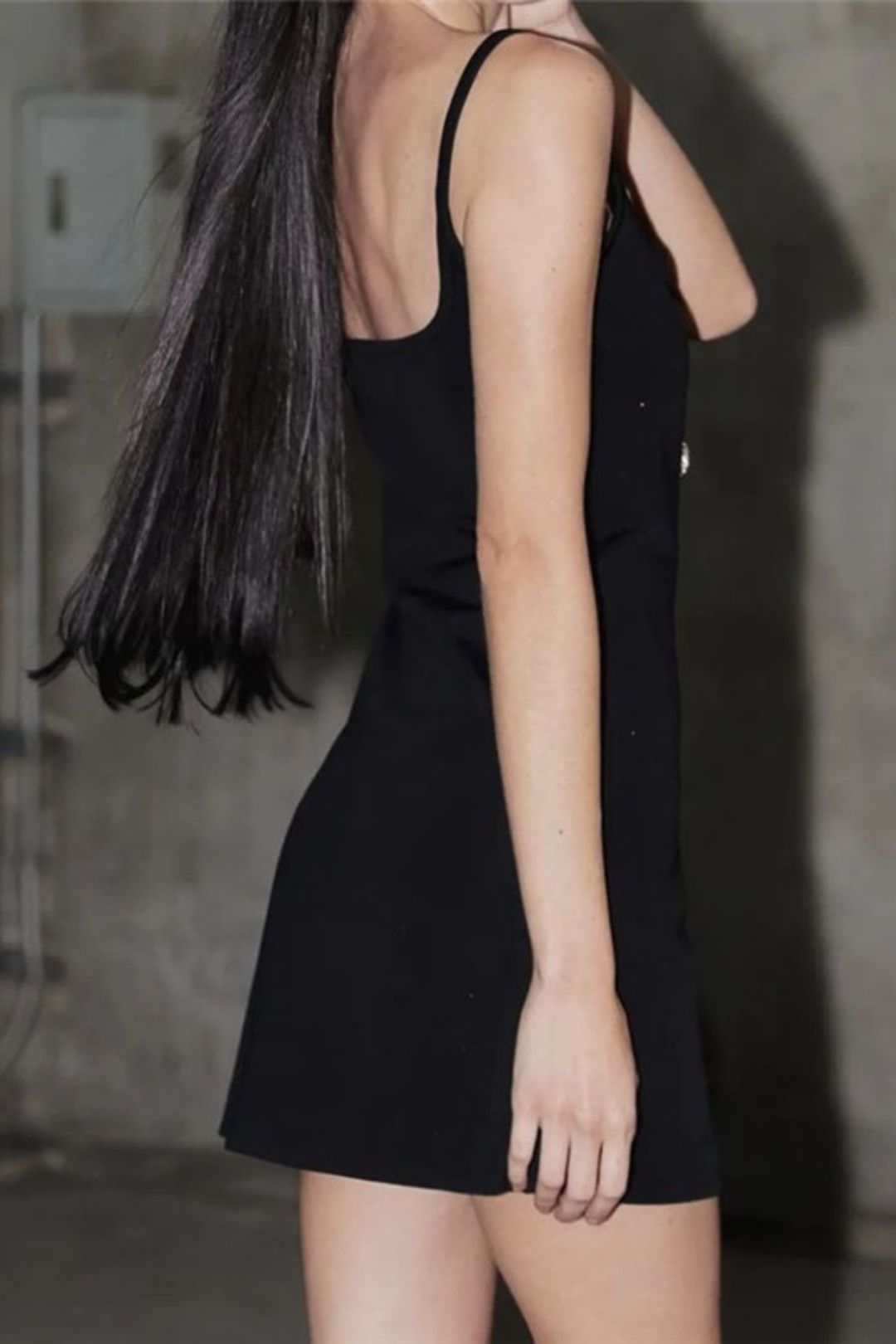 Sexy V-neck Bow Hollow Backless Sleeveless Suspender Dress