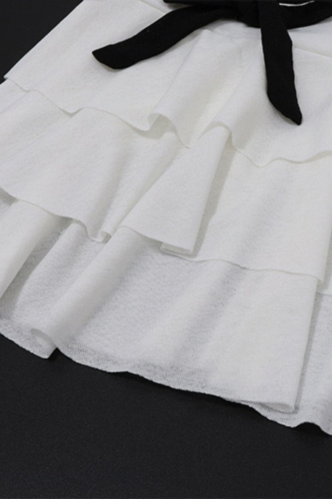 One-line Collar Tube Top Pleated Long-sleeved Lotus Leaf Dress