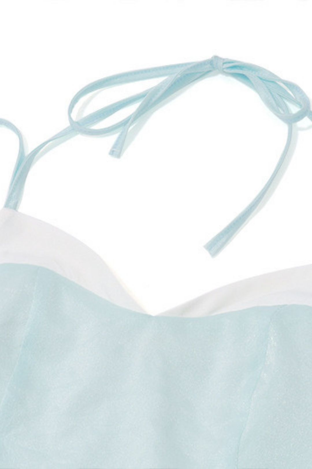 Sweet V-neck Butterfly Decoration Contrasting Halterneck Suspender Dress