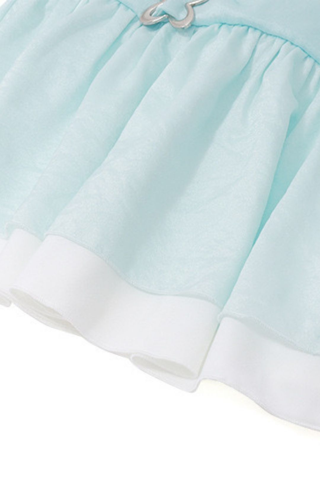 Sweet V-neck Butterfly Decoration Contrasting Halterneck Suspender Dress