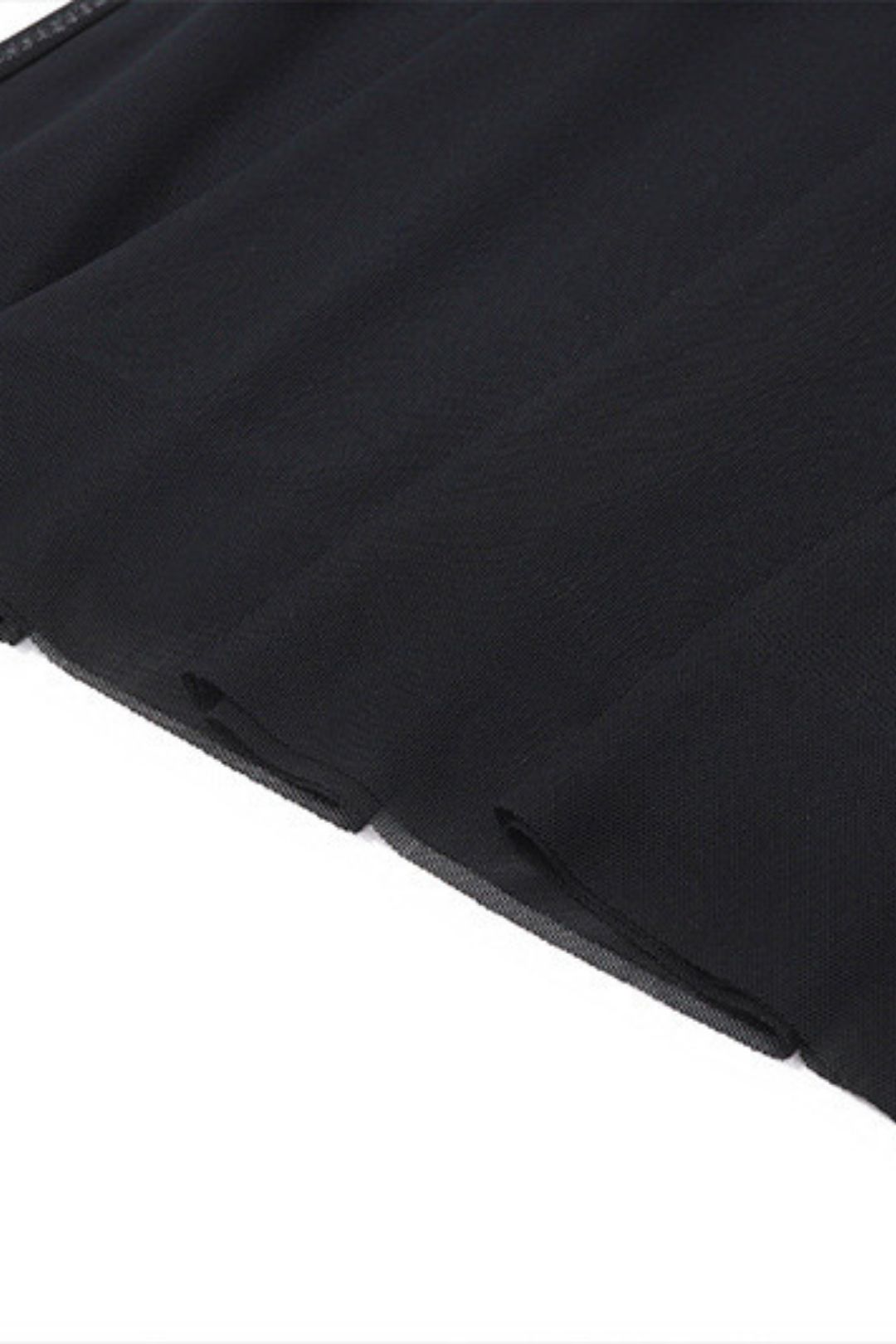 Round Neck Trumpet Long Sleeve Mesh Dress