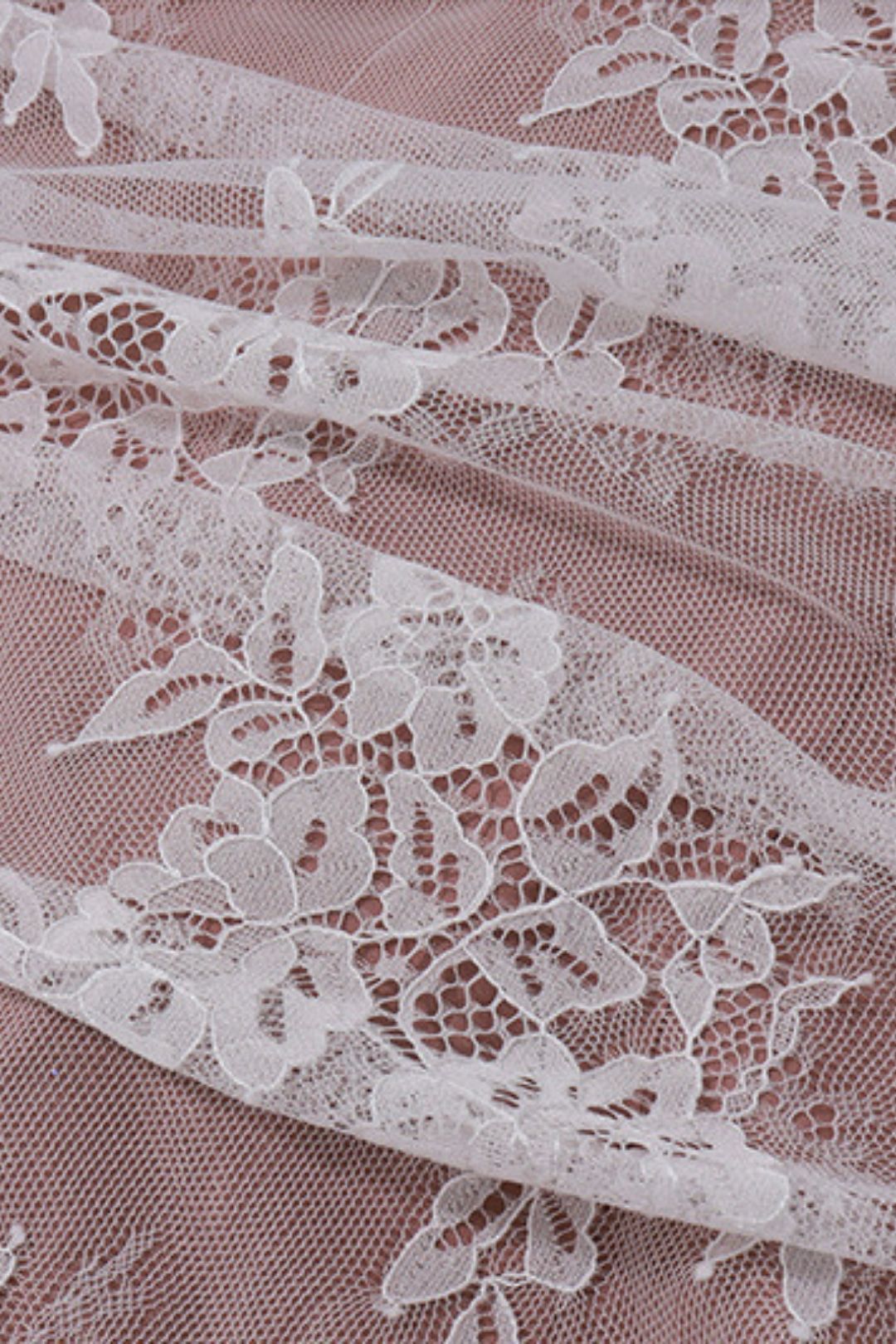 Sexy Ladies Lace Mesh Long-sleeved Waistcoat Suspender Dress Suit